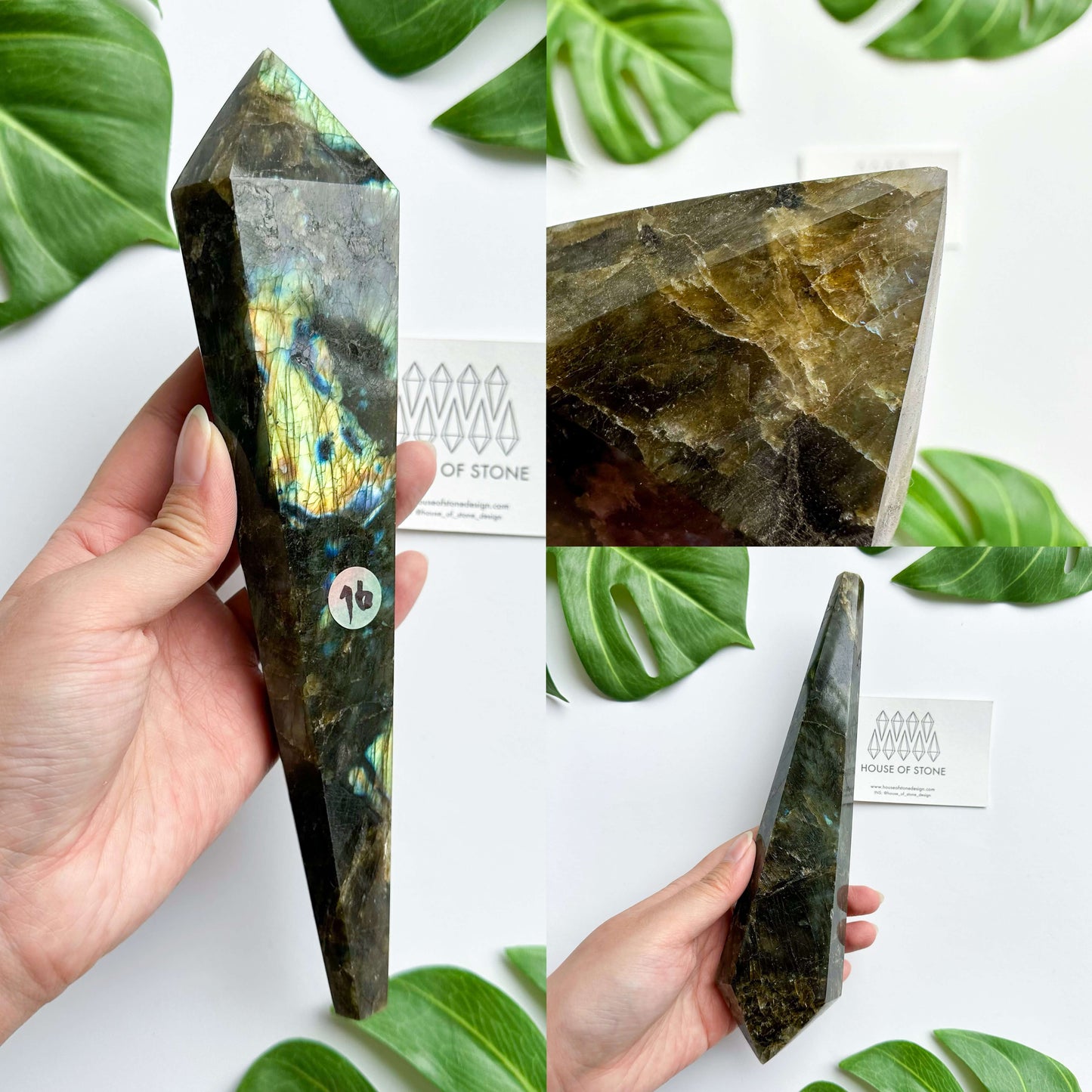 Natural Labradorite Wand/Rainbow Labradorite Crystal Point Wand/Labradorite Crystal Handle/Labradorite Stem/Wedding Bouquet Handle/Chakra Healing/AAA
