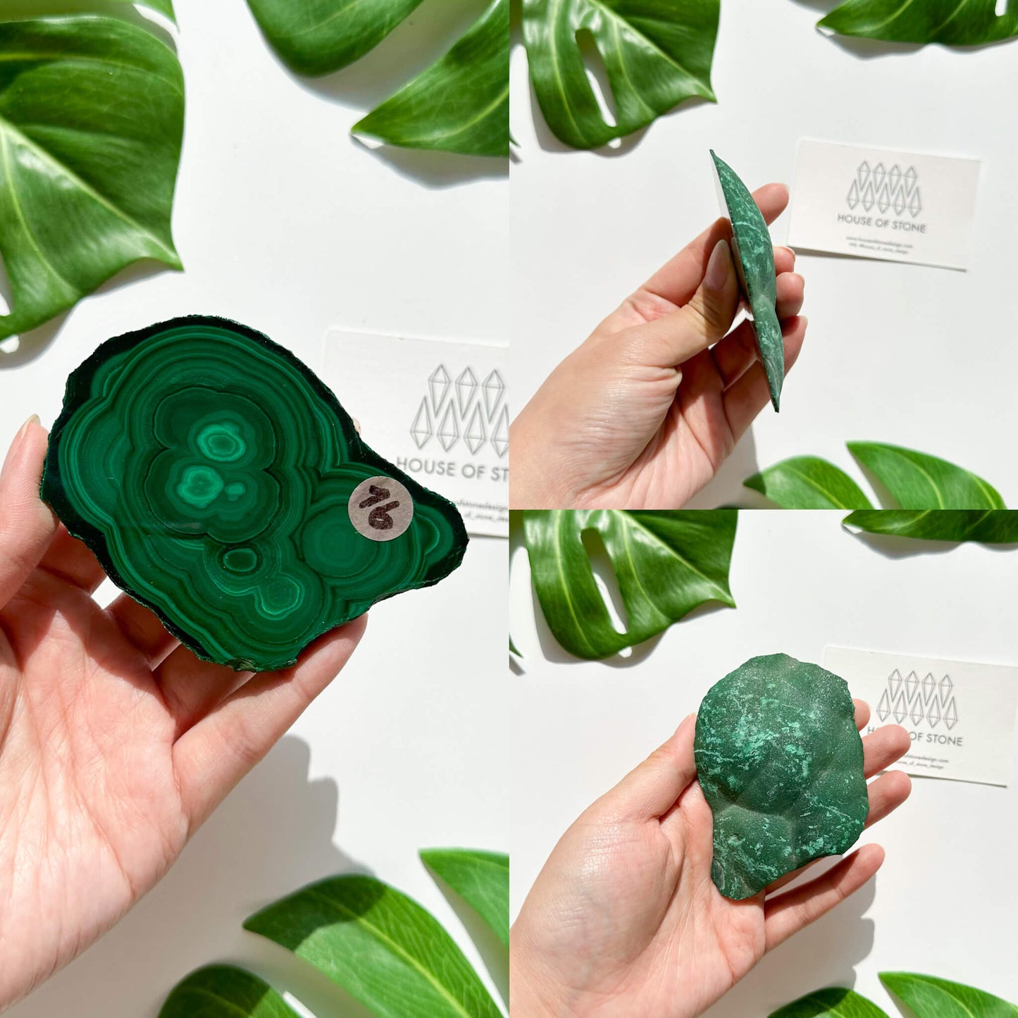 Genuine Malachite Polished Slab Specimen/Natural Malachite Slice/Raw Malachite/Chakra