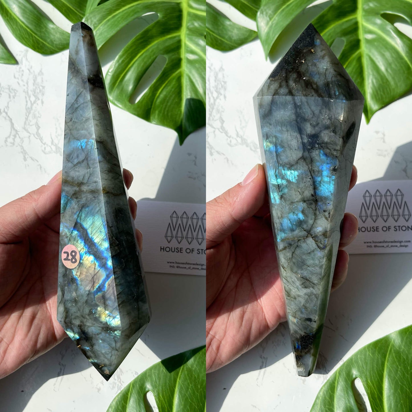 Natural Labradorite Wand/Rainbow Labradorite Crystal Point Wand/Labradorite Crystal Handle/Wedding Bouquet Handle/Chakra Healing/AAA