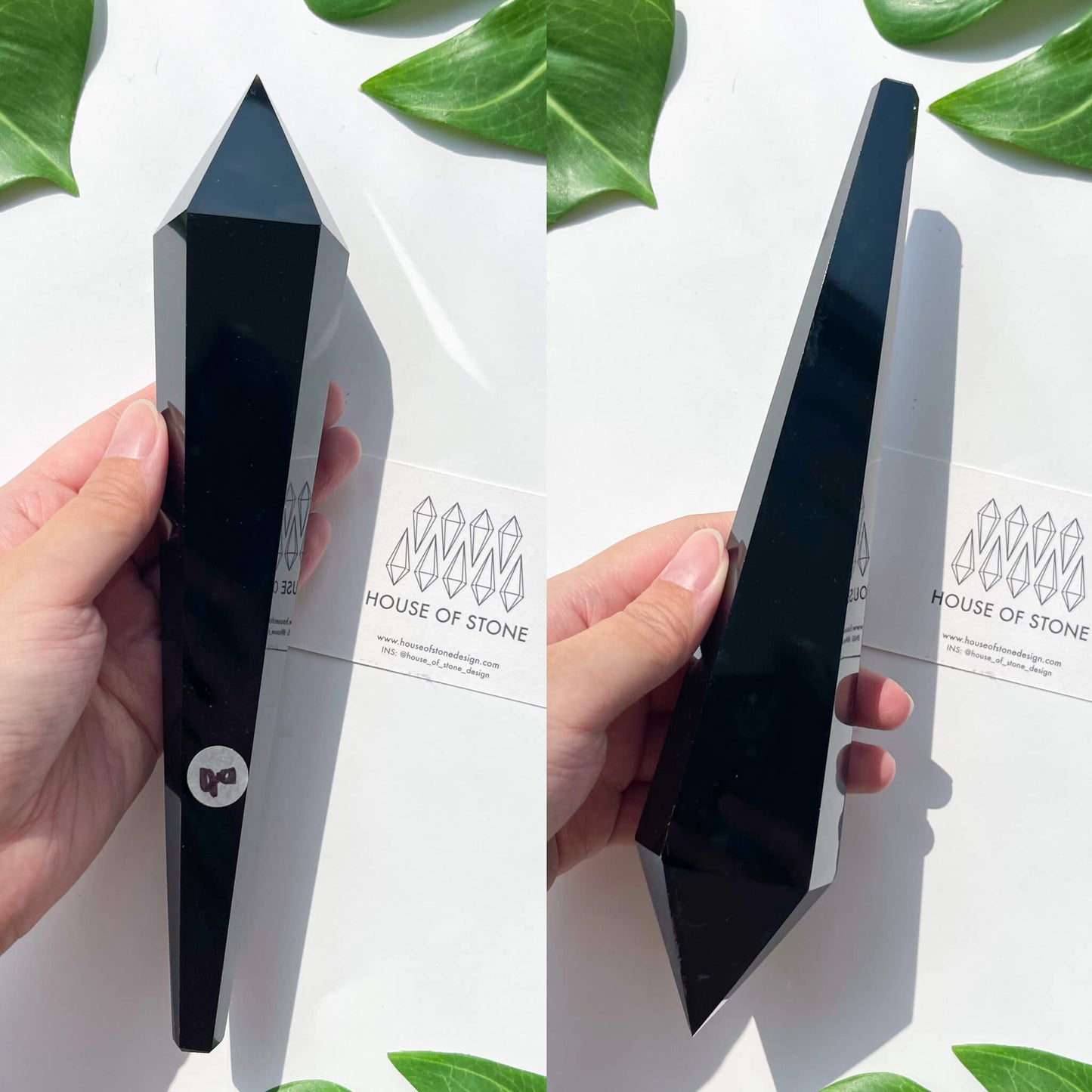 Natural Black Obsidian Wand/High Quality Black Obsidian Point Wand/Crystal Gemstone Obsidian Wand Handle/Obsidian Stem/Root Chakra Healing/AAA