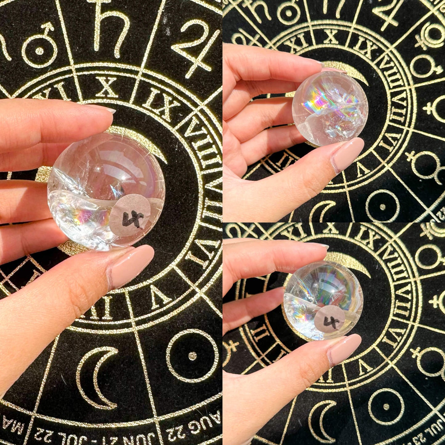 Natural Rainbow Clear Quartz Sphere/Small Clear Quartz Sphere/Crystal Sphere/Chakra Healing/AAA
