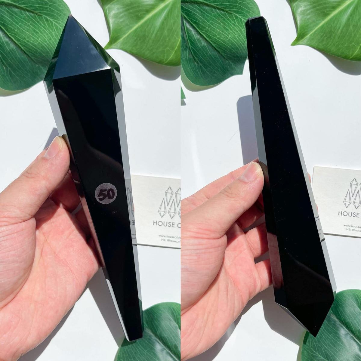 Natural Black Obsidian Wand/High Quality Black Obsidian Point Wand/Crystal Gemstone Obsidian Wand Handle/Obsidian Stem/Root Chakra Healing/AAA