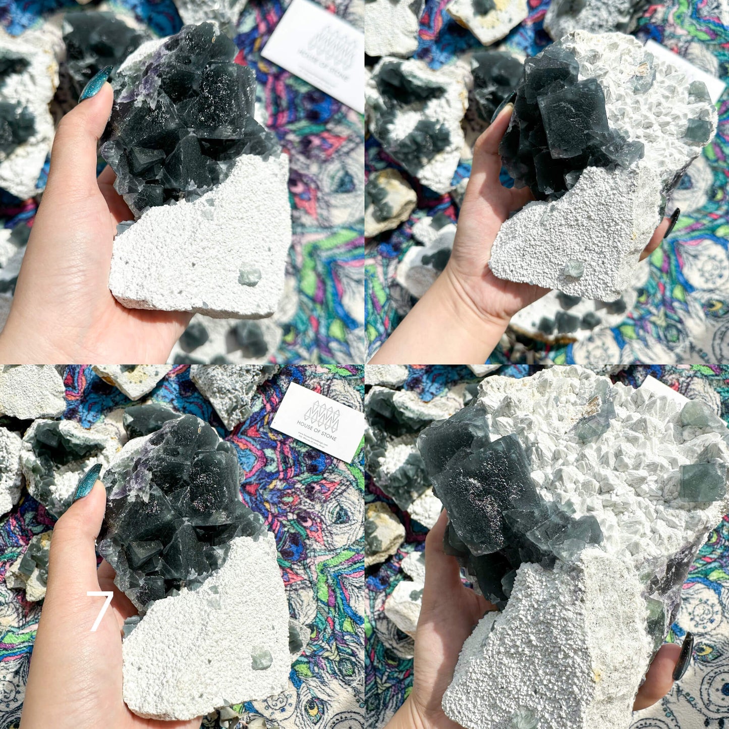 Mongolia Dark Green Fluorite Specimen/Rare Dark Green Fluorite Specimen/Natural Mongolia Fluorite Specimen