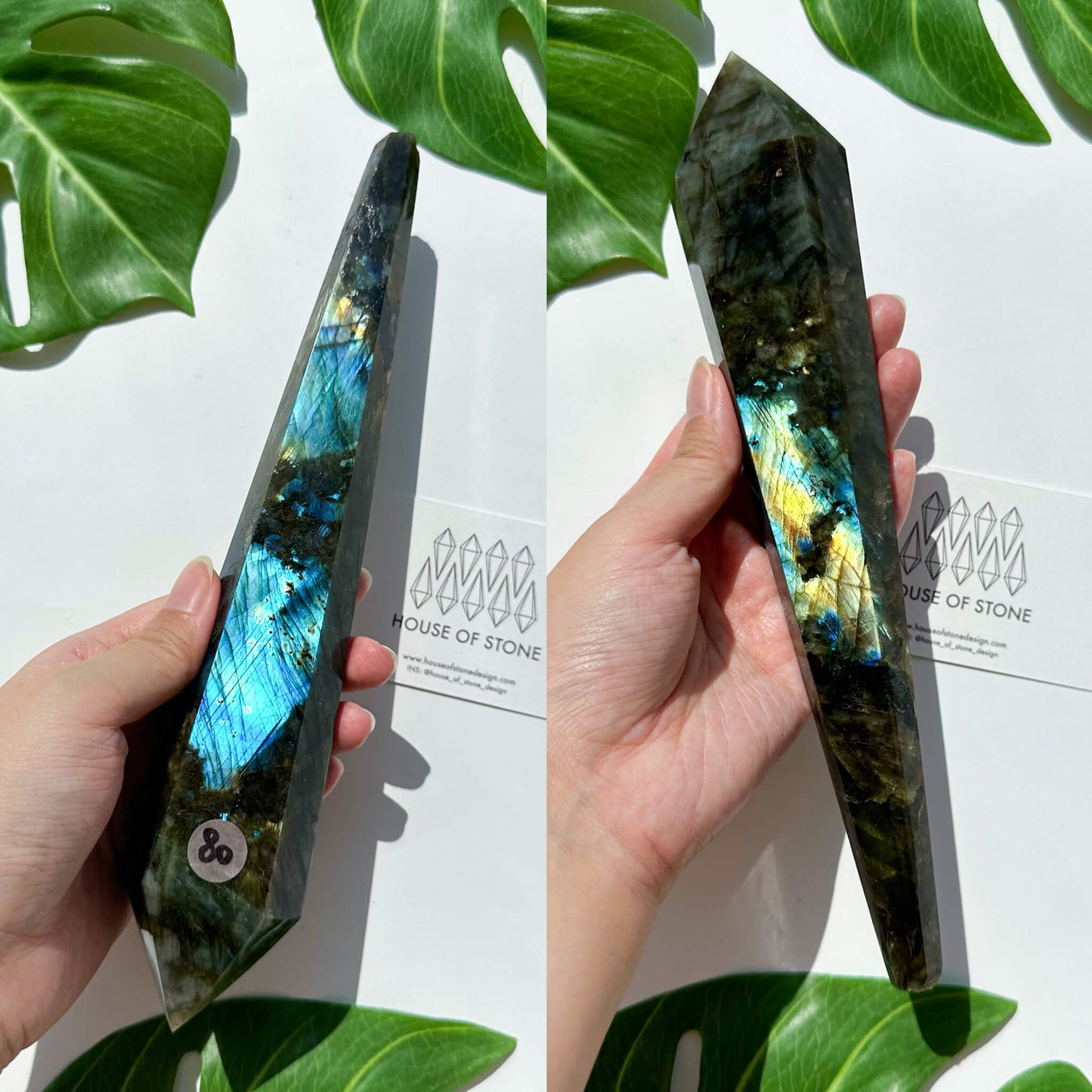 Natural Labradorite Wand/Rainbow Labradorite Crystal Point Wand/Labradorite Crystal Handle/Labradorite Stem/Wedding Bouquet Handle/Chakra Healing/AAA