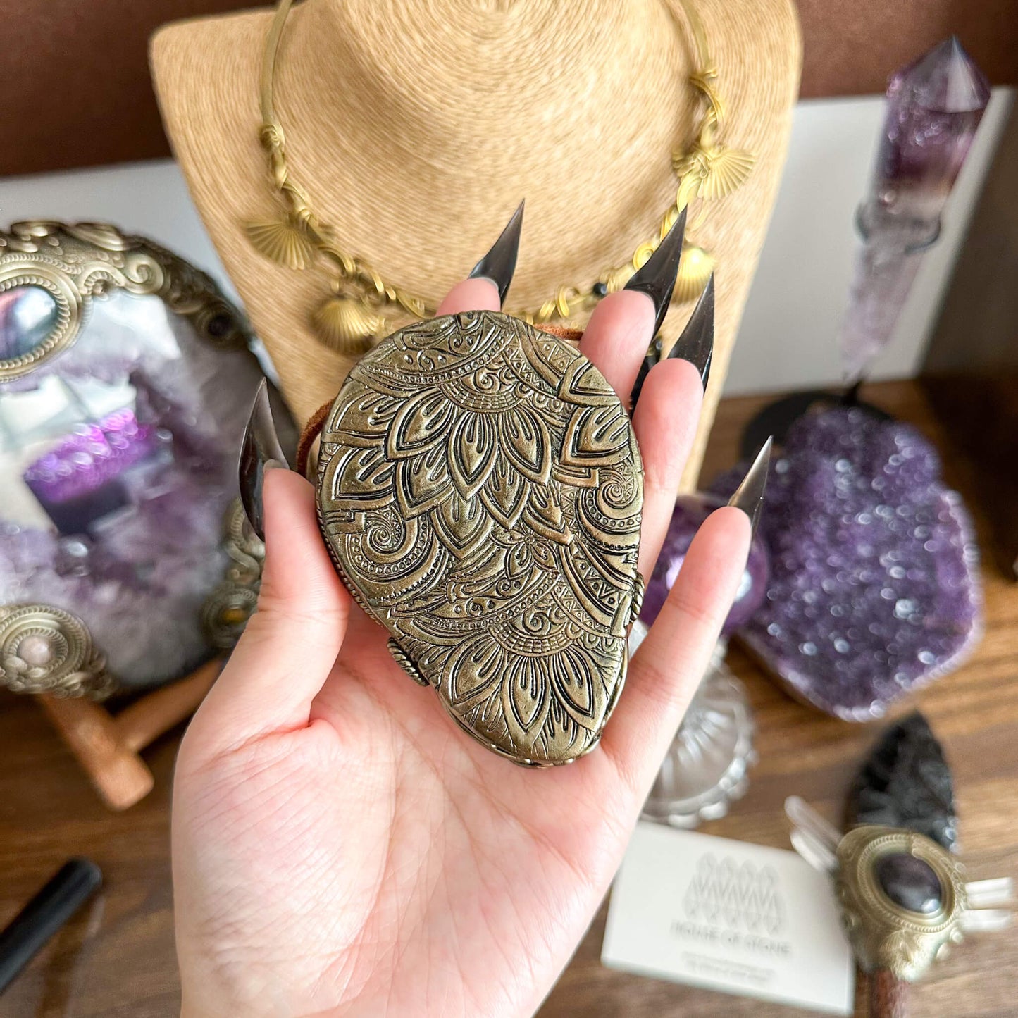 Natural Handmade Black Obsidian Pendant Necklace/Magic Obsidian Mirror Crystal Pendant/Scrying Mirror Labradorite Jewelry/Chakra/Altar Tool