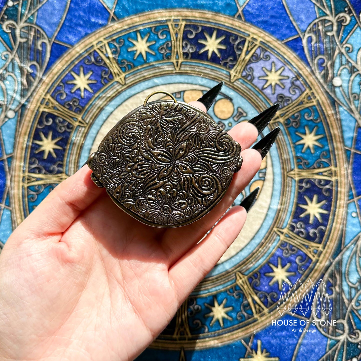 Handmade Natural Black Obsidian Pendant Necklace/Magic Obsidian Mirror Crystal Pendant/Scrying Mirror Protection Jewelry/Altar Tool