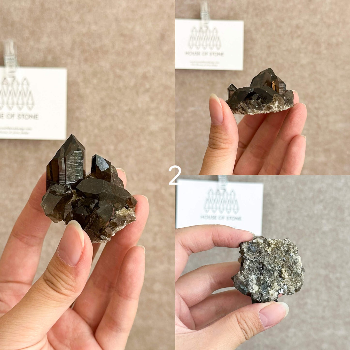Alpine Mineral Morion Smoky Quartz Point Cluster Specimen/Small Swiss Cluster Apls/Double Terminated Quartz Cluster2