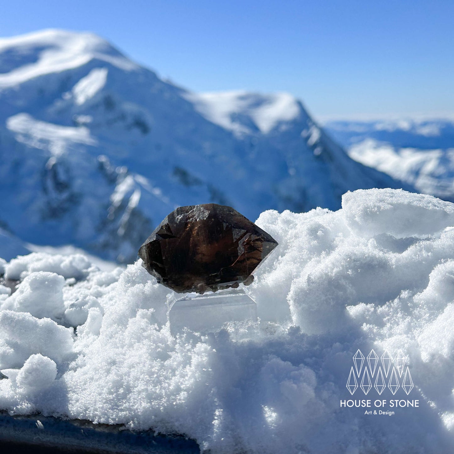 Alpine Mineral Swiss Gwindel Smoky Quartz Specimen/Switzerland Gwindel Apls5