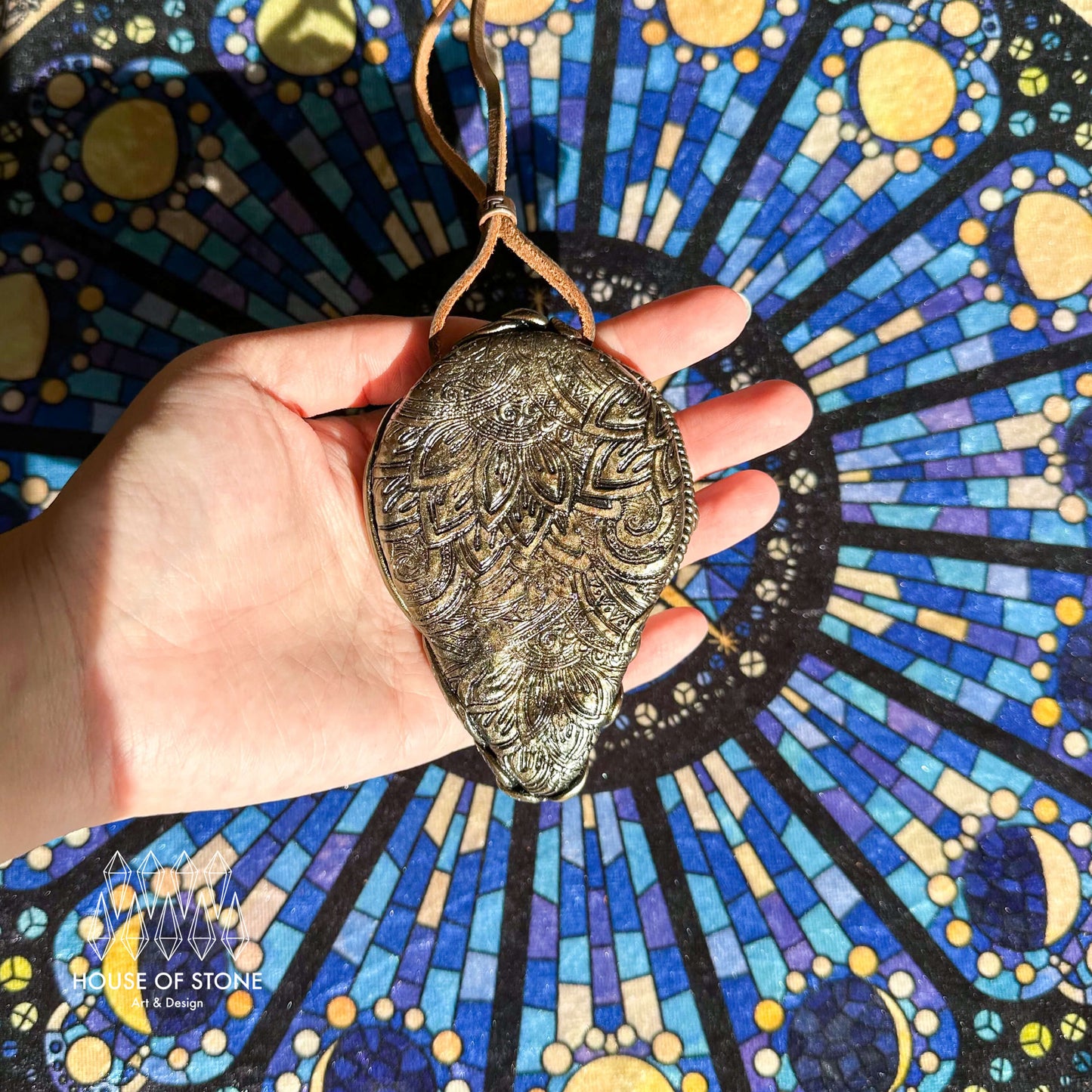 Natural Handmade Black Obsidian Pendant Necklace/Magic Obsidian Mirror Crystal Pendant/Scrying Mirror Labradorite Jewelry/Altar Tool