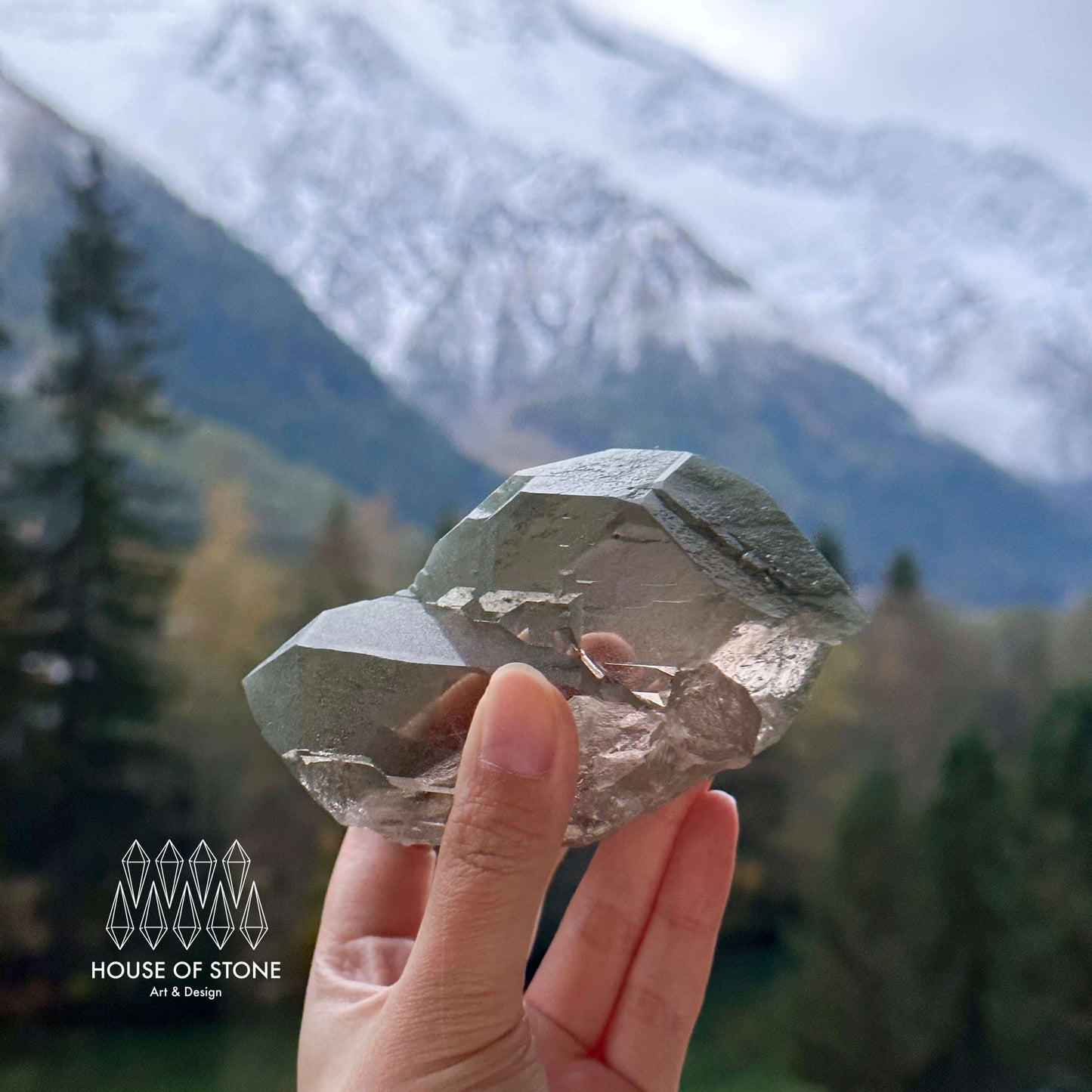 Alpine Mineral Gwindel Smoky Quartz Gwindel Specimen/Mont Blanc France Gwindel Apls5