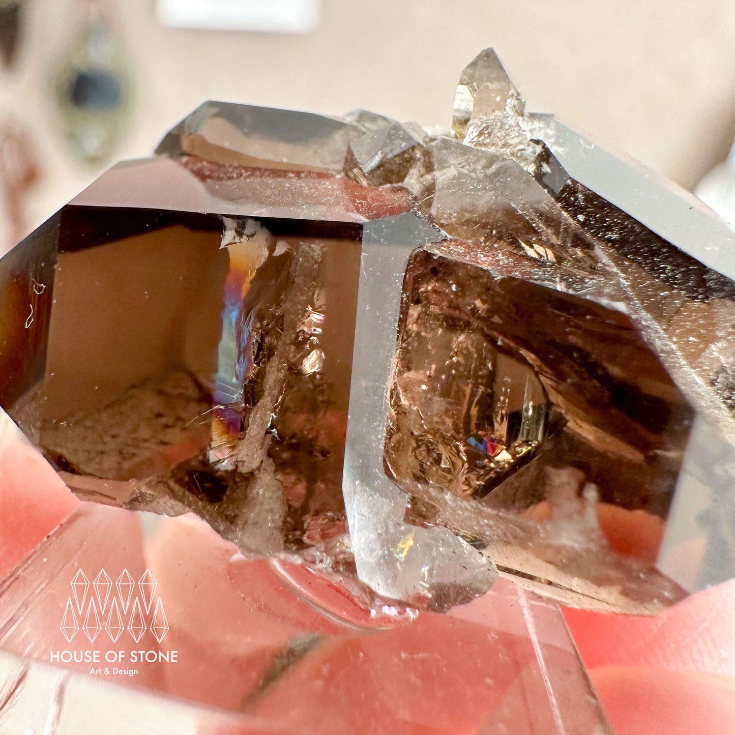 Alpine Mineral Mini Swiss Faden Smoky Quartz Specimen/Switzerland Faden Quartz Apls