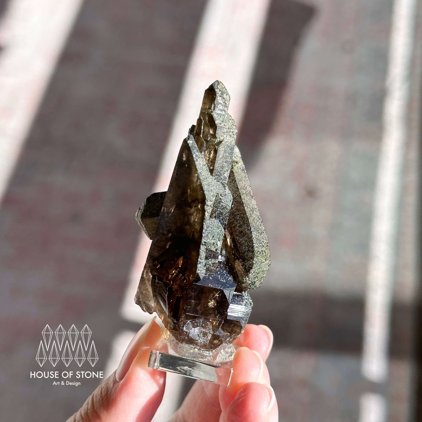 Alpine Mineral Small Swiss Faden Smoky Quartz Specimen/Switzerland Faden Quartz Apls