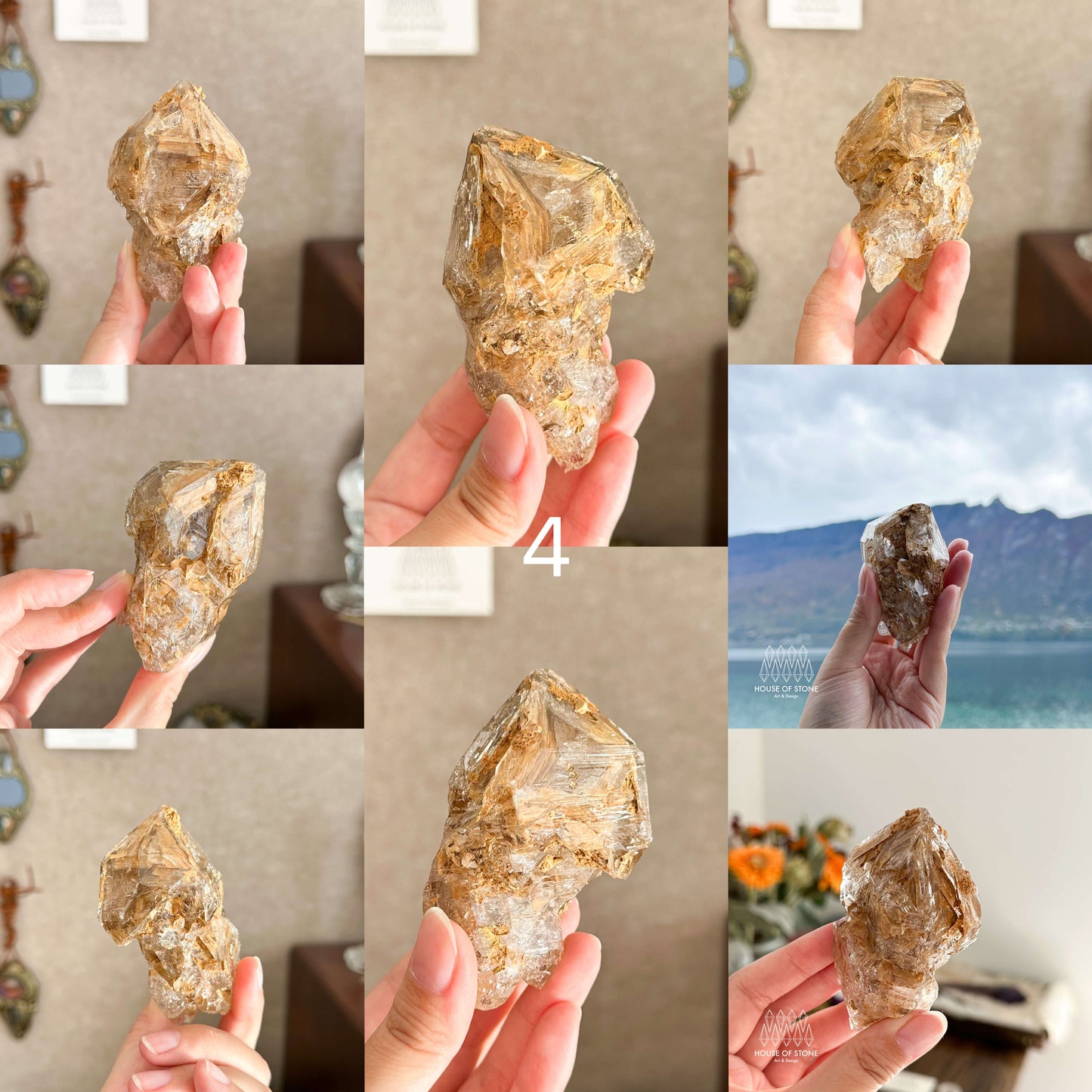 Swiss Skeletal Quartz Point Specimen/Switzerland Crystal Alpine Skeletal Quartz Mud Inclusions Mineral/Apls Double Terminated Window Quartz4