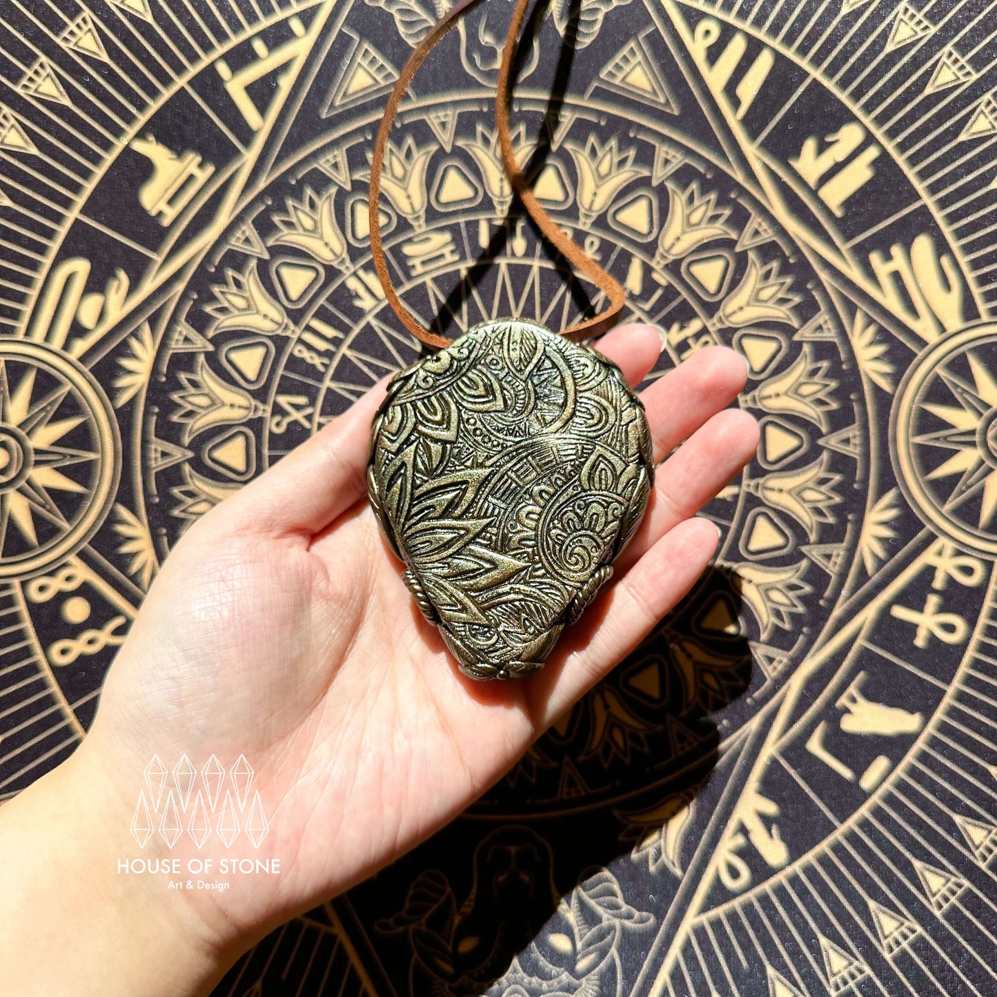 Natural Handmade Black Obsidian Pendant Necklace/Magic Obsidian Mirror Crystal Pendant/Scrying Mirror Abalone Shell Jewelry/Altar Tool