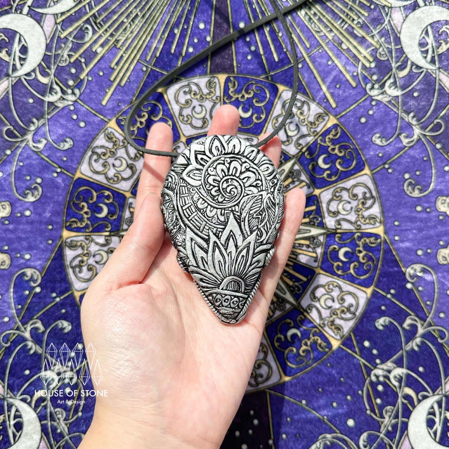 Natural Handmade Black Obsidian Pendant Necklace/Magic Obsidian Mirror Crystal Pendant/Scrying Mirror Labradorite Jewelry/Altar Tool