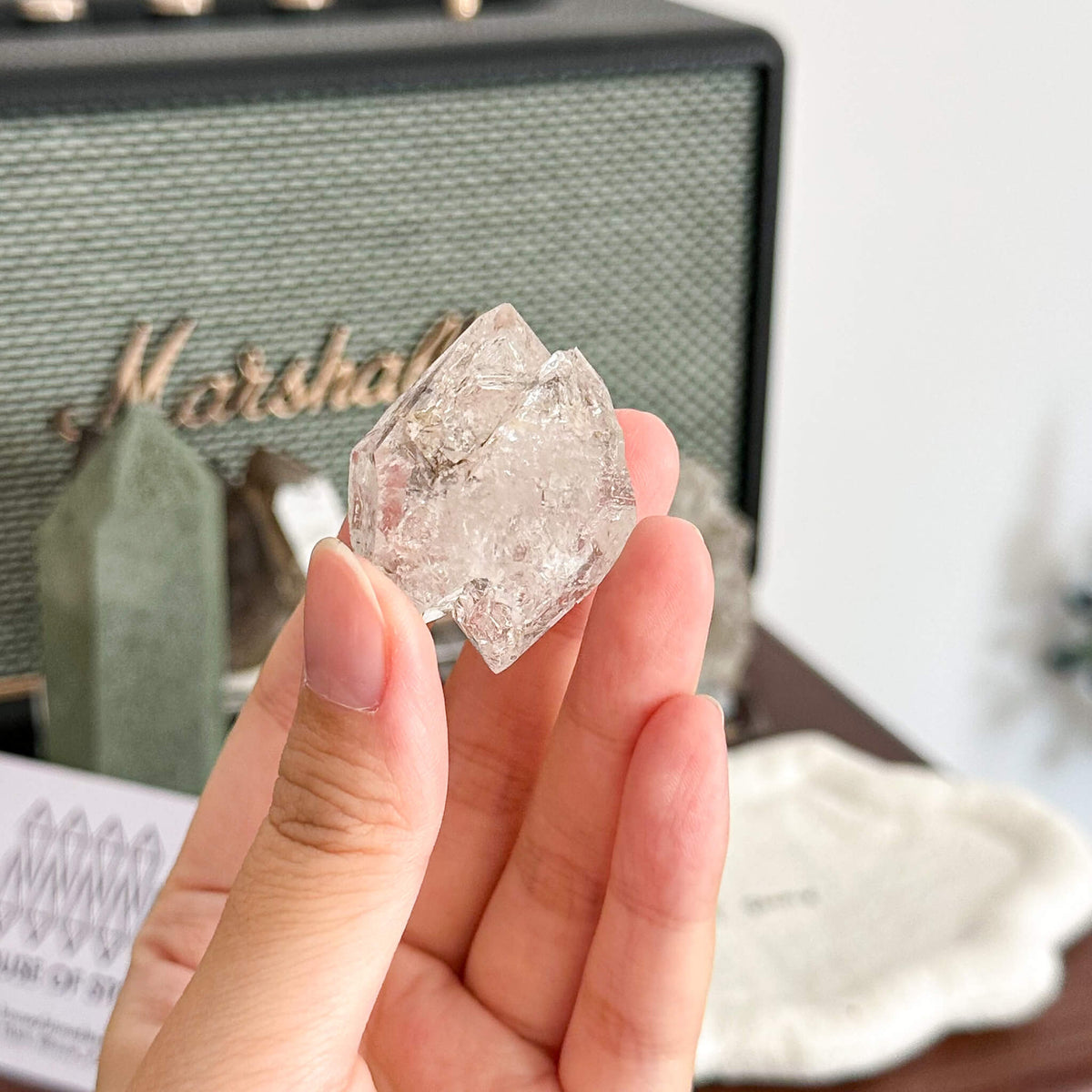Swiss Skeletal Quartz Point Specimen/Switzerland Crystal Alpine Skeletal Quartz Mud Inclusions Mineral/Apls Double Terminated Window Quartz1