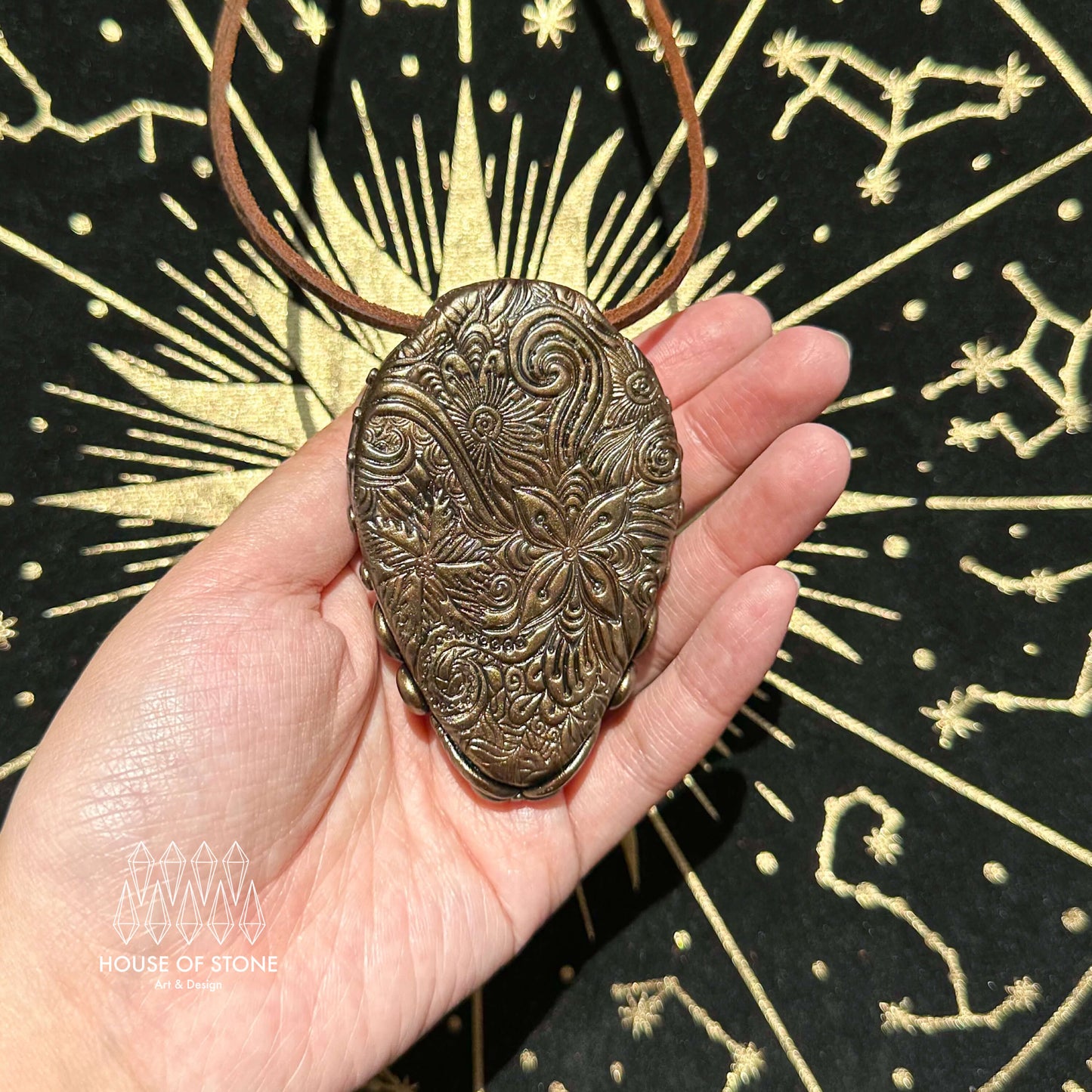 Natural Handmade Labradorite Pendant Necklace/Magic Labradorite Crystal Double-sided Pendant/Amethyst Labradorite Jewelry/Chakra/Altar Tool