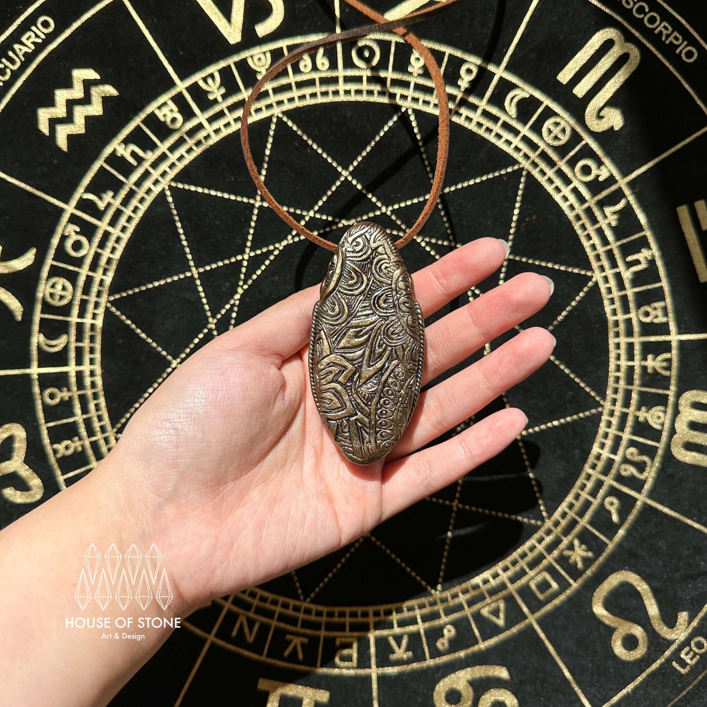 Natural Handmade Labradorite Pendant Necklace/Magic Labradorite Crystal Double-sided Pendant/Agate Labradorite Jewelry/Chakra/Altar Tool