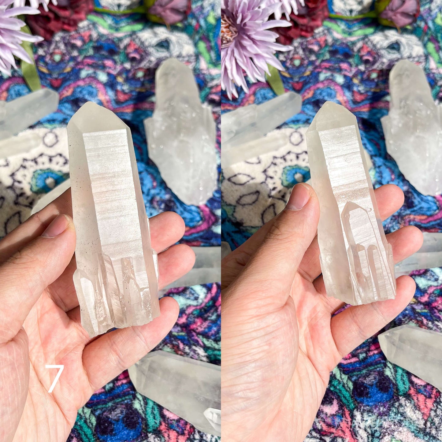 Natural Himalaya Clear Quartz Cluster/Frosted Himalayan Quartz/Mist Clear Quartz/High Vibration Quartz