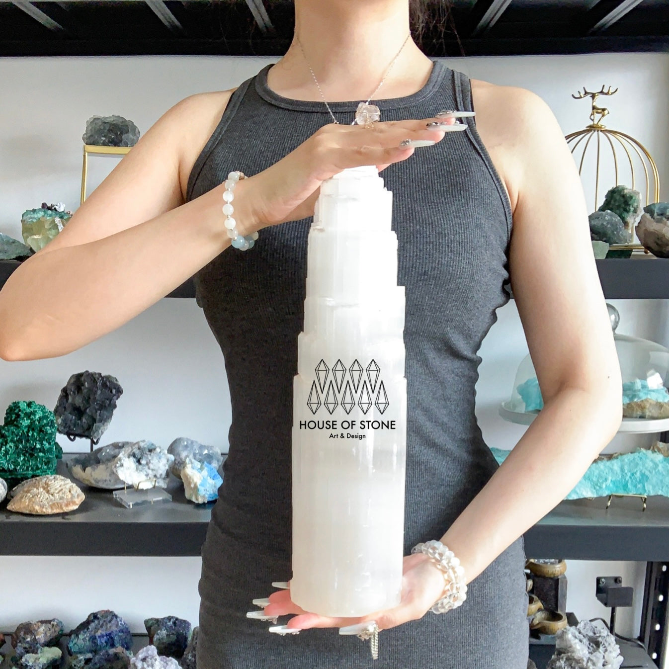 Natural Super Large Selenite Lamp/Raw Selenite Lamp/White Selenite Crystal Mountain Lamp