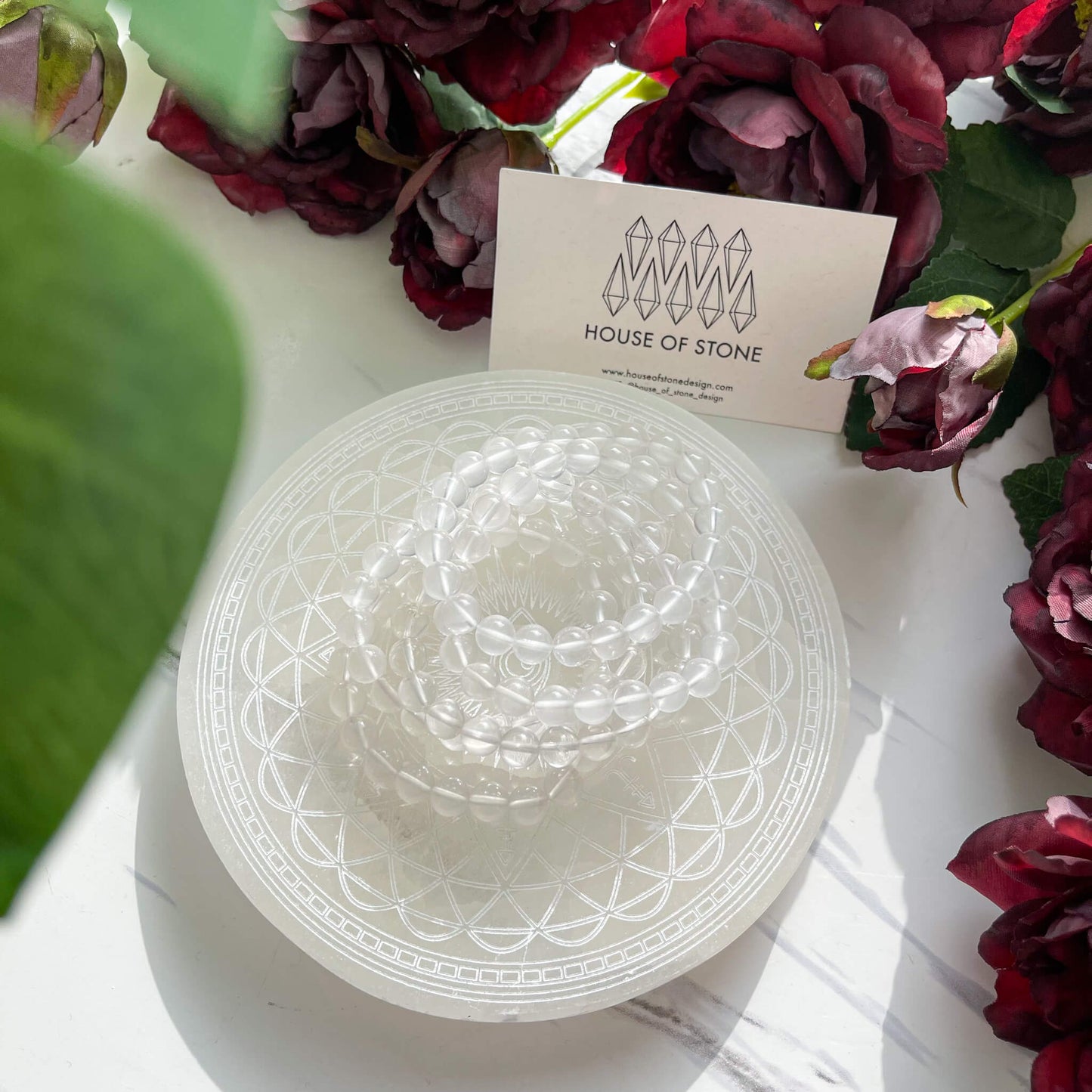 Natural Clear Quartz Bracelet/Clear Quartz Beads Bracelet Jewelry