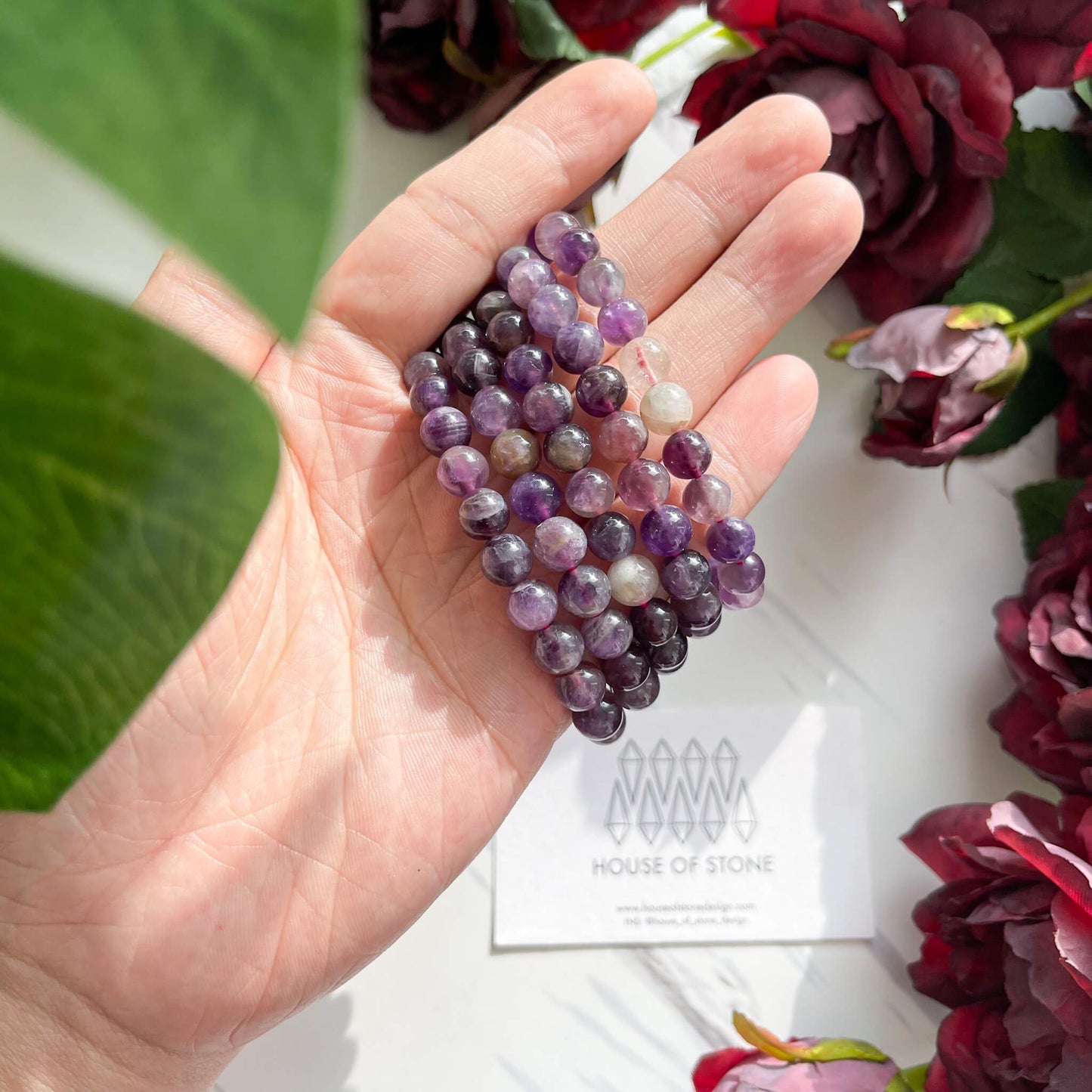 Natural Amethyst Bacelet/Amethyst Healing Beads Bracelet/Amethyst Jewelry