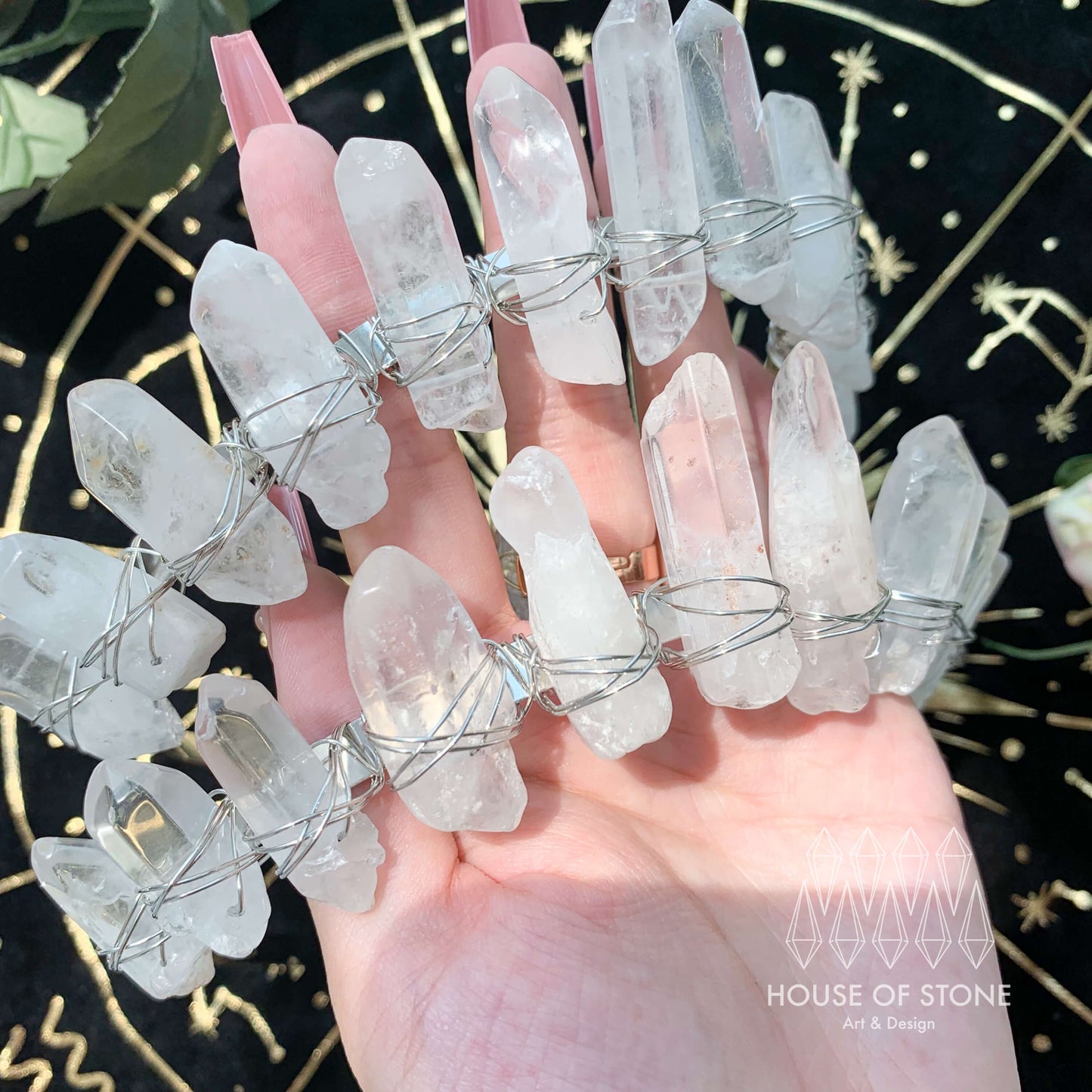 Natural Crystal Quartz Crown/Clear Quartz Crown/Tiara Healing Hair Comb/Wedding Bride Jewelry Headband Gift