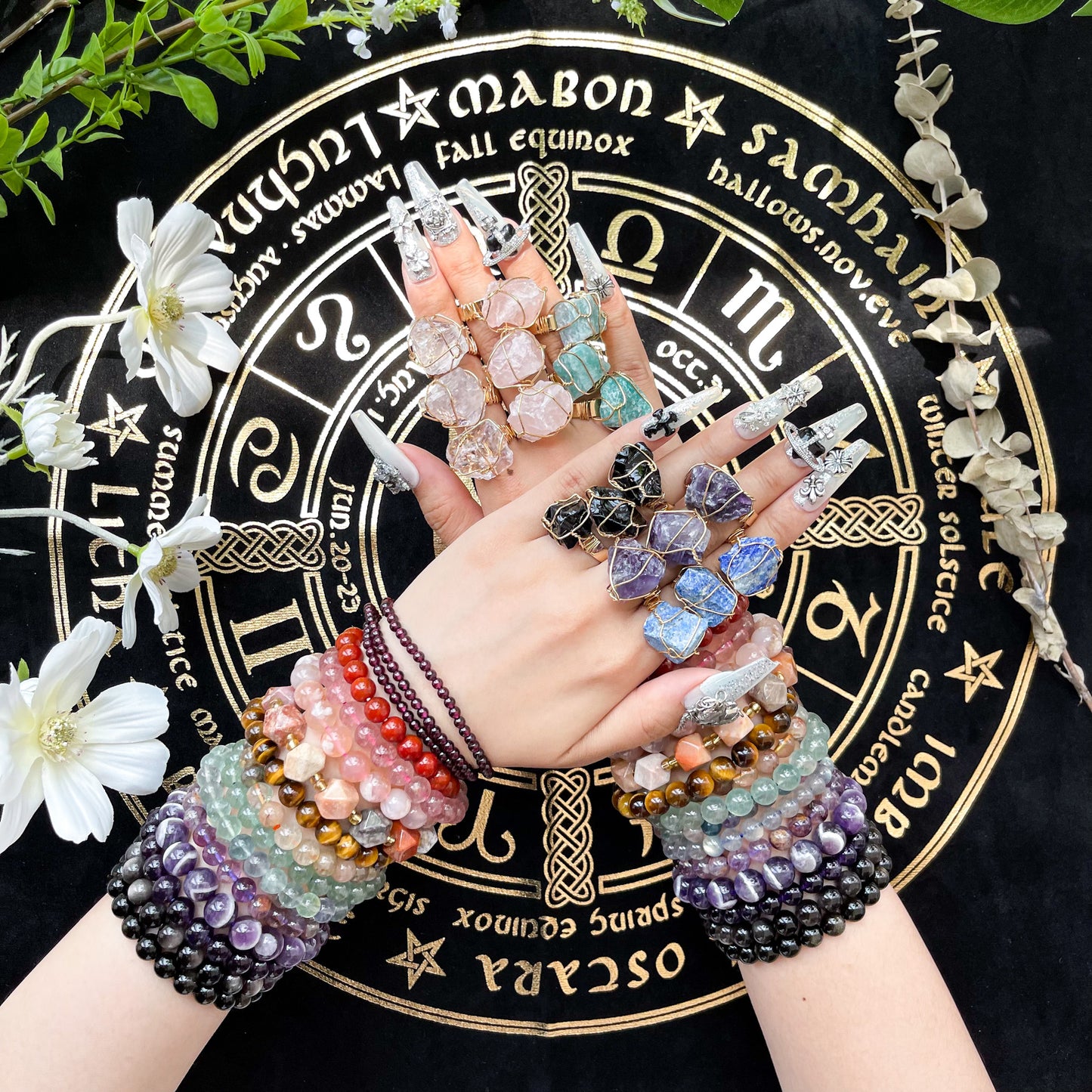 Raw Crystal Ring/Natural Quartz Wire Wrapped Crystal Rings/Handmade Crystal Ring