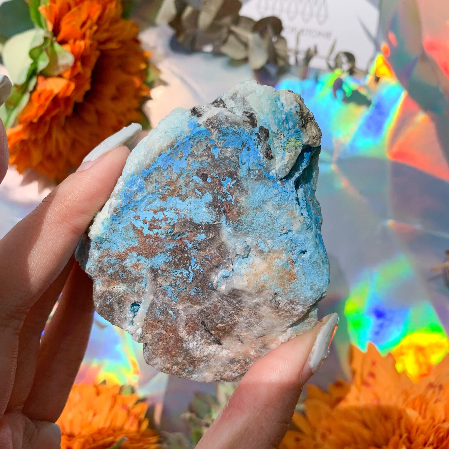 Cyanotrichite Specimen/Rare Blue Cyanotrichite Mineral Specimen/Natural Cyanotrichite Specimen