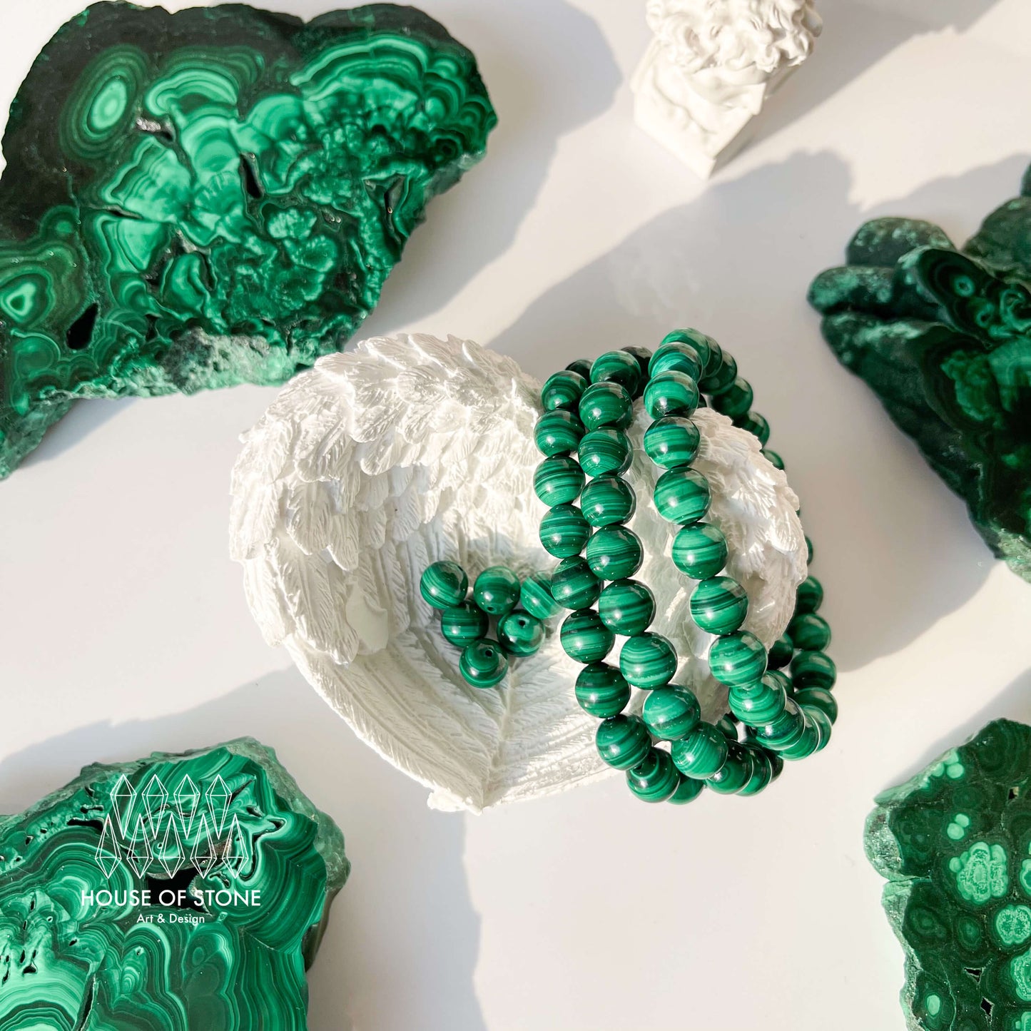 Malachite Bracelet/Natural Malachite Crystal Bracelet/Gemstone Beads Bracelet/8mm