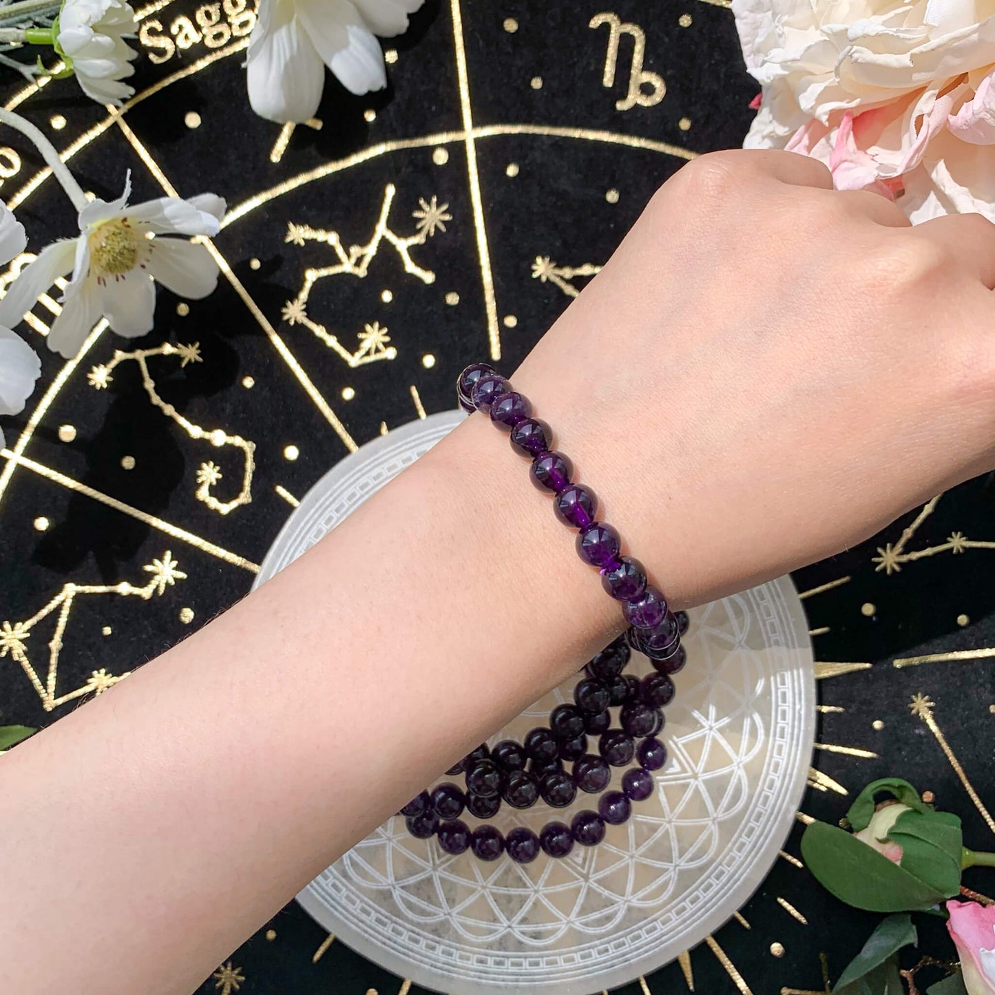 Natural Amethyst Bracelet/High Quality Amethyst Bracelet/Amethyst Jewelry
