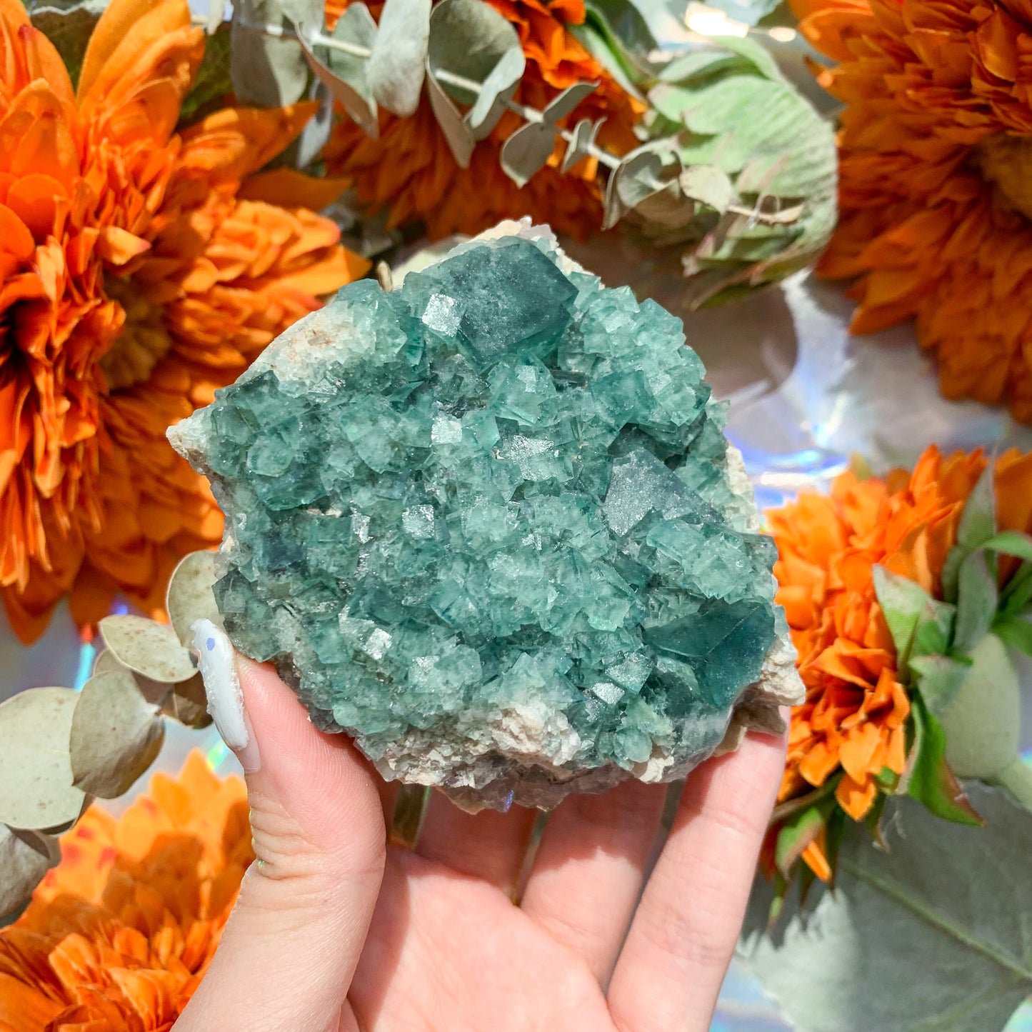 Natural Raw Green Fluorite Specimen/Cubic Green Fluorite Specimen/Madagascar Fluorite Mineral Specimen