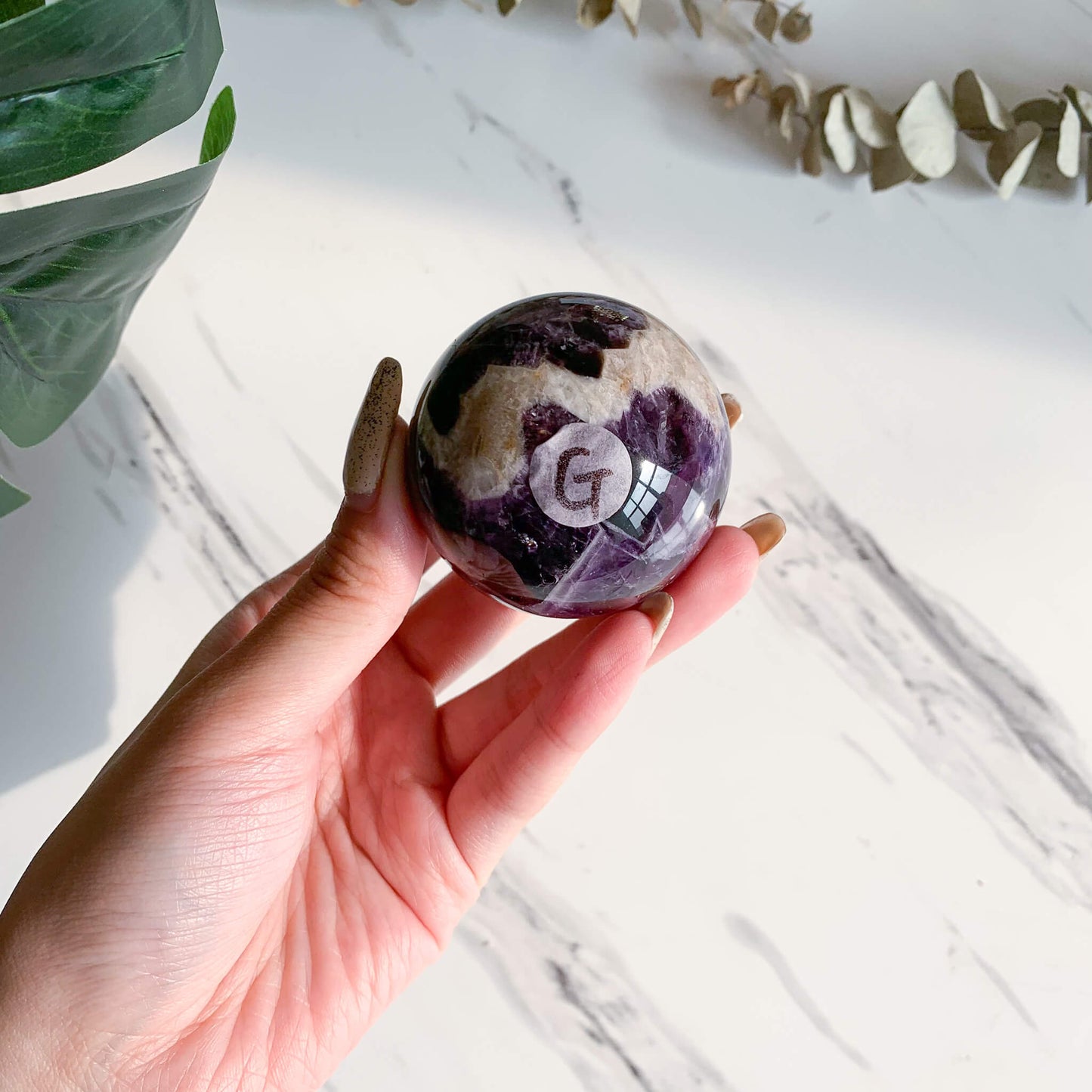 Chevron Amethyst Sphere/Natural Chevron Amethyst Sphere/High Quality Amethyst Sphere