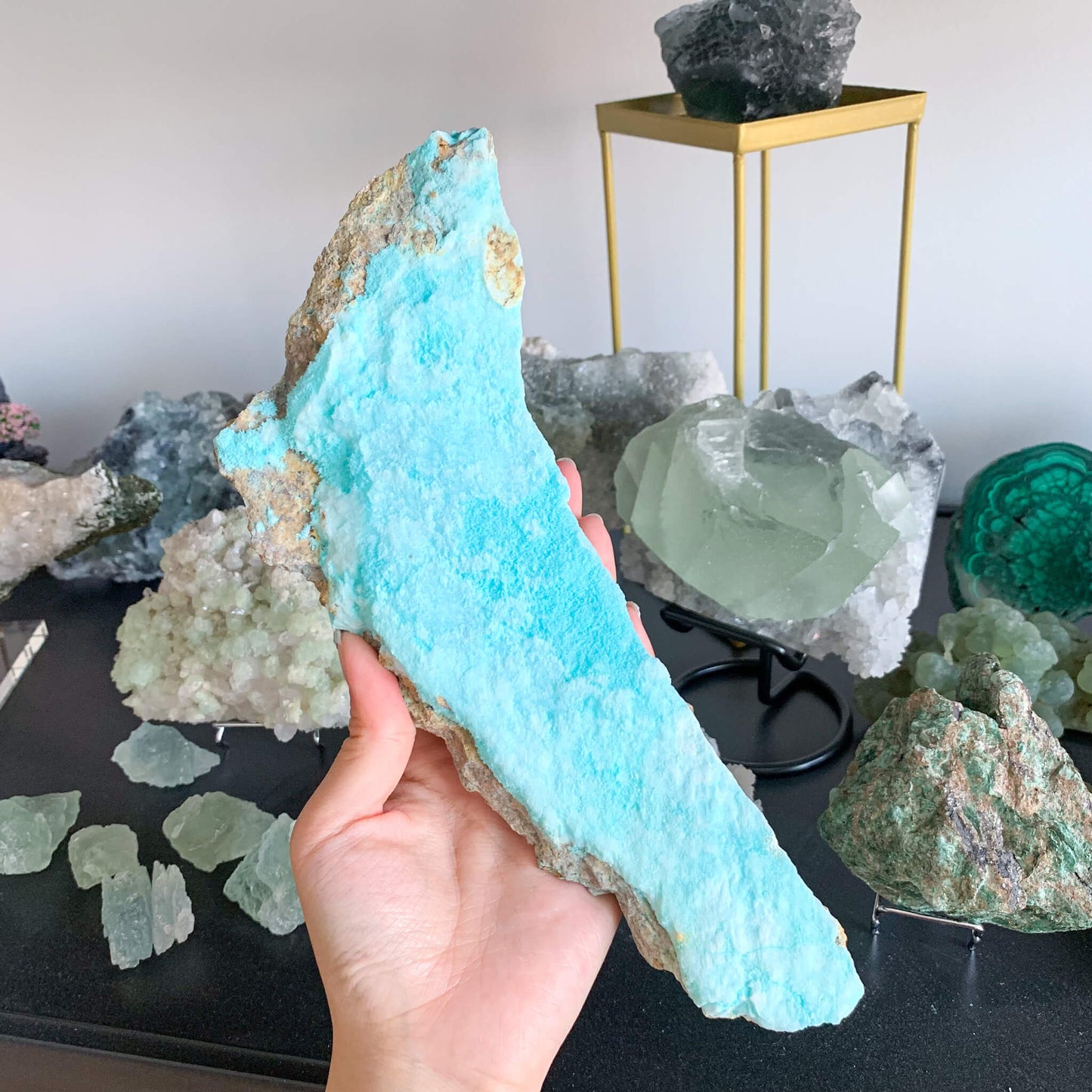 Natural Blue Aragonite Specimen/Raw Blue Aragonite Specimen/Mineral Specimen From Pakistan