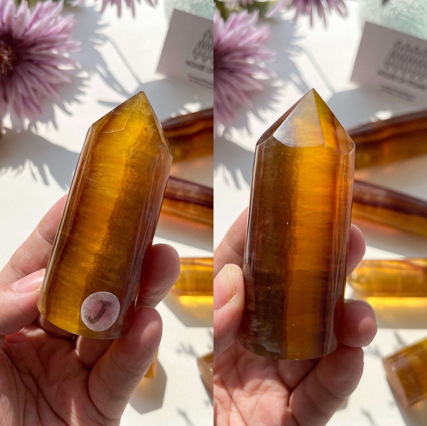 Yellow Fluorite Point Tower/Natural Yellow Fluorite Crystal Tower/High Quality Fluorite Obelisk/AAA