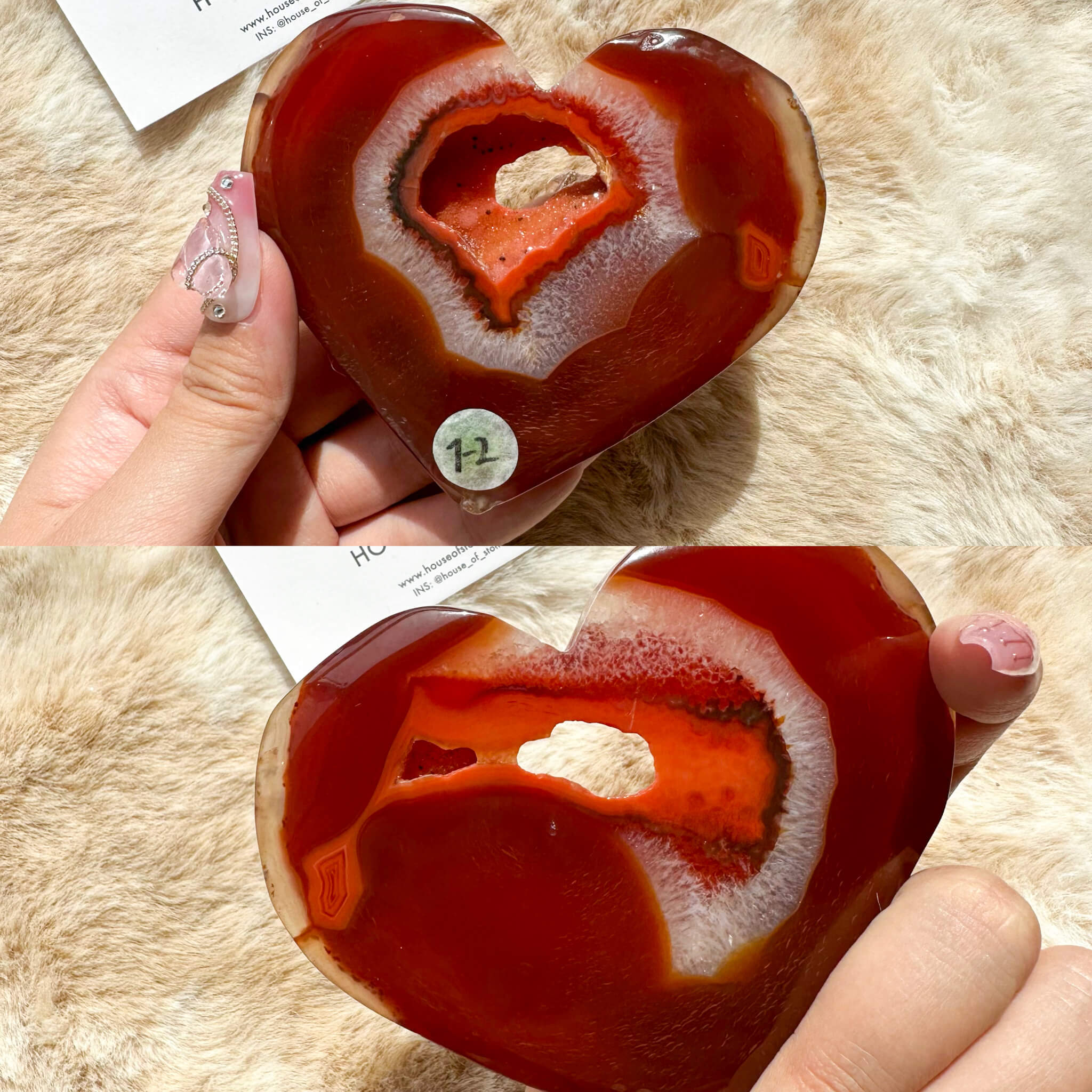 Carnelian Druzy 2024 Heart, Carnelian Heart