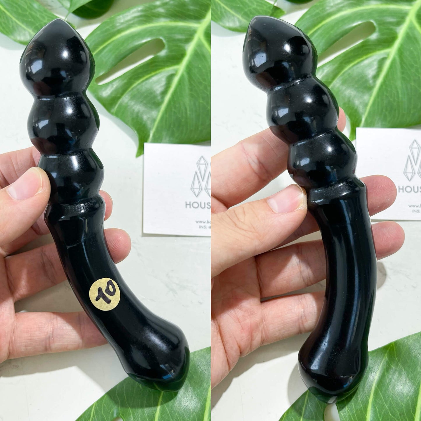 Natural Black Obsidian Massage Wand/Gemstone Crystal Yoni Wand/Root Chakra Healing/Self-love Healing Crystal Wand