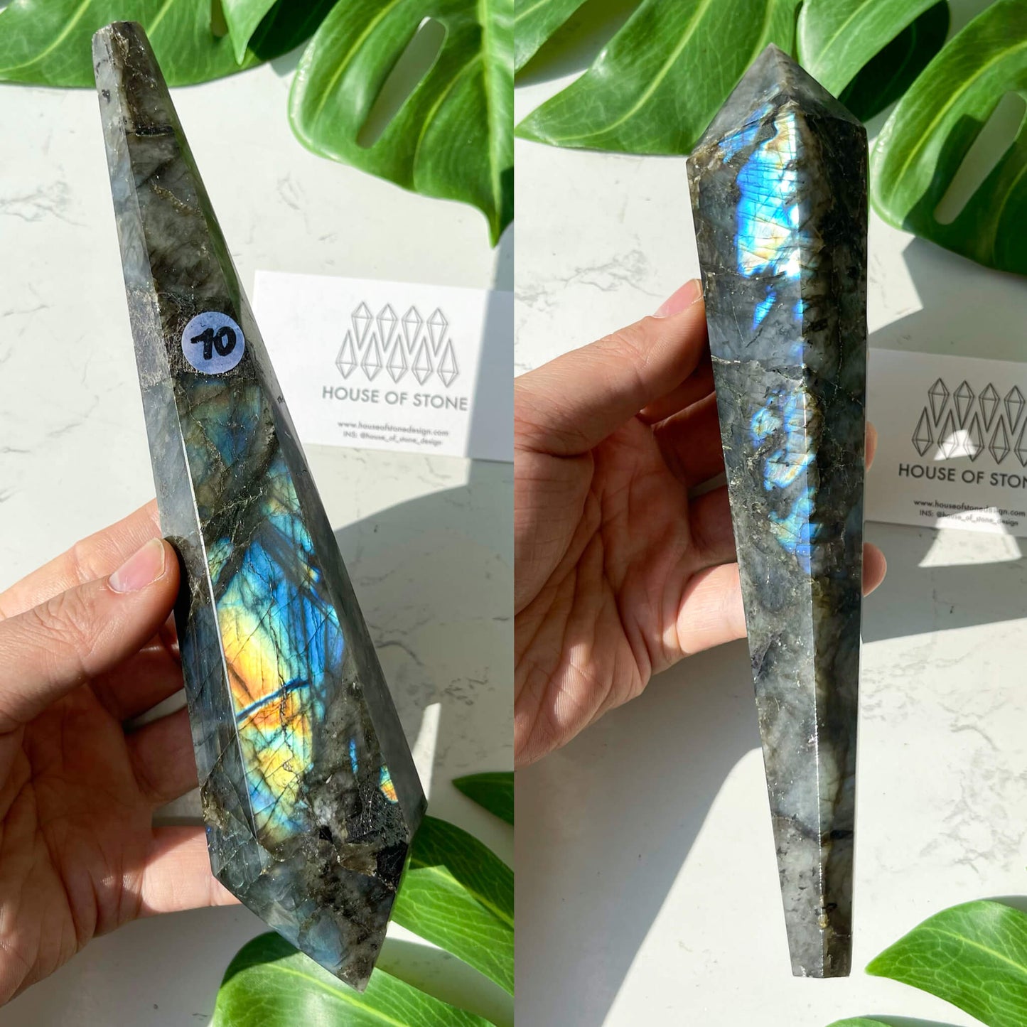 Natural Labradorite Wand/Rainbow Labradorite Crystal Point Wand/Labradorite Crystal Handle/Labradorite Stem/Wedding Bouquet Handle/Chakra Healing/AAA