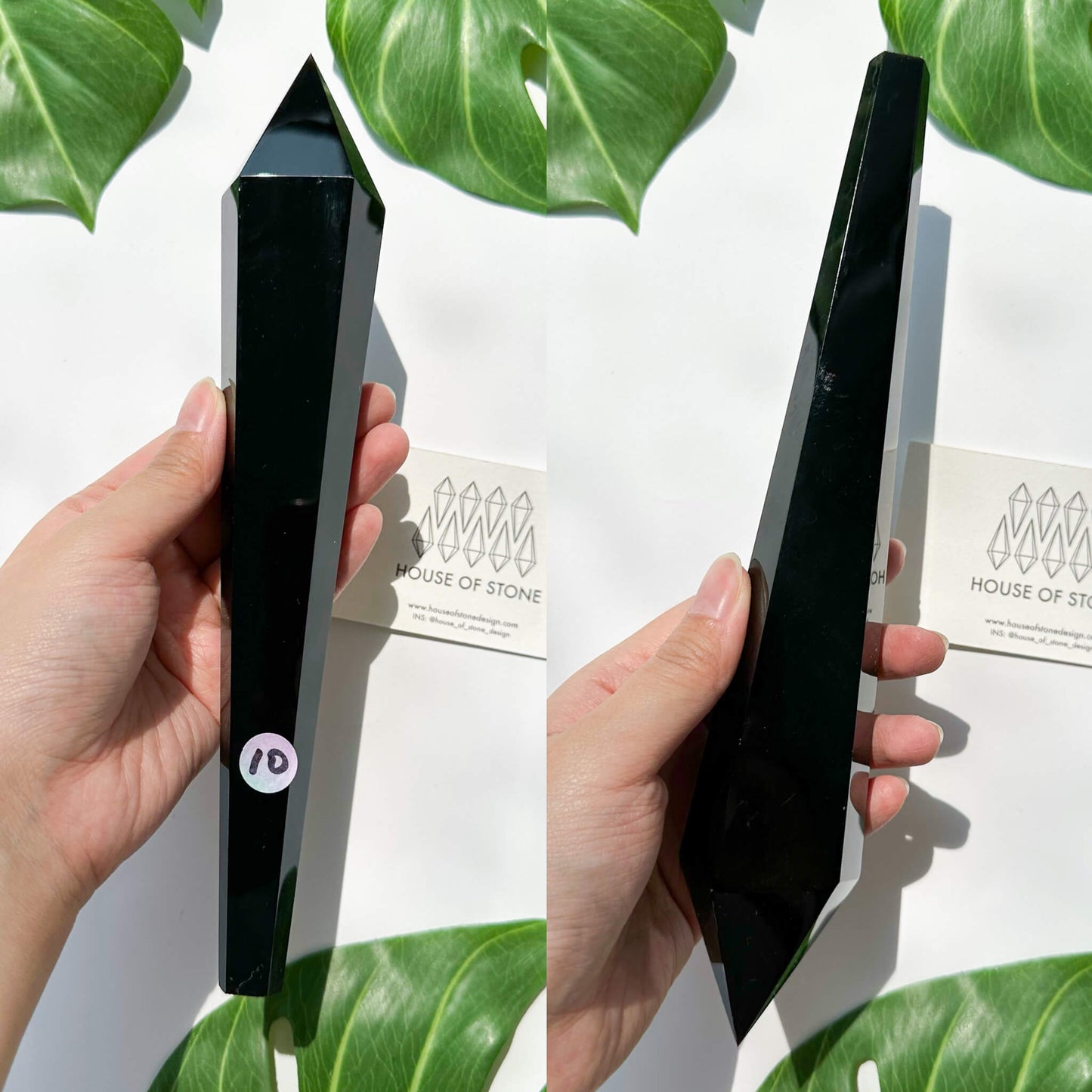Natural Black Obsidian Wand/High Quality Black Obsidian Point Wand/Crystal Gemstone Obsidian Wand Handle/Obsidian Stem/Root Chakra Healing/AAA