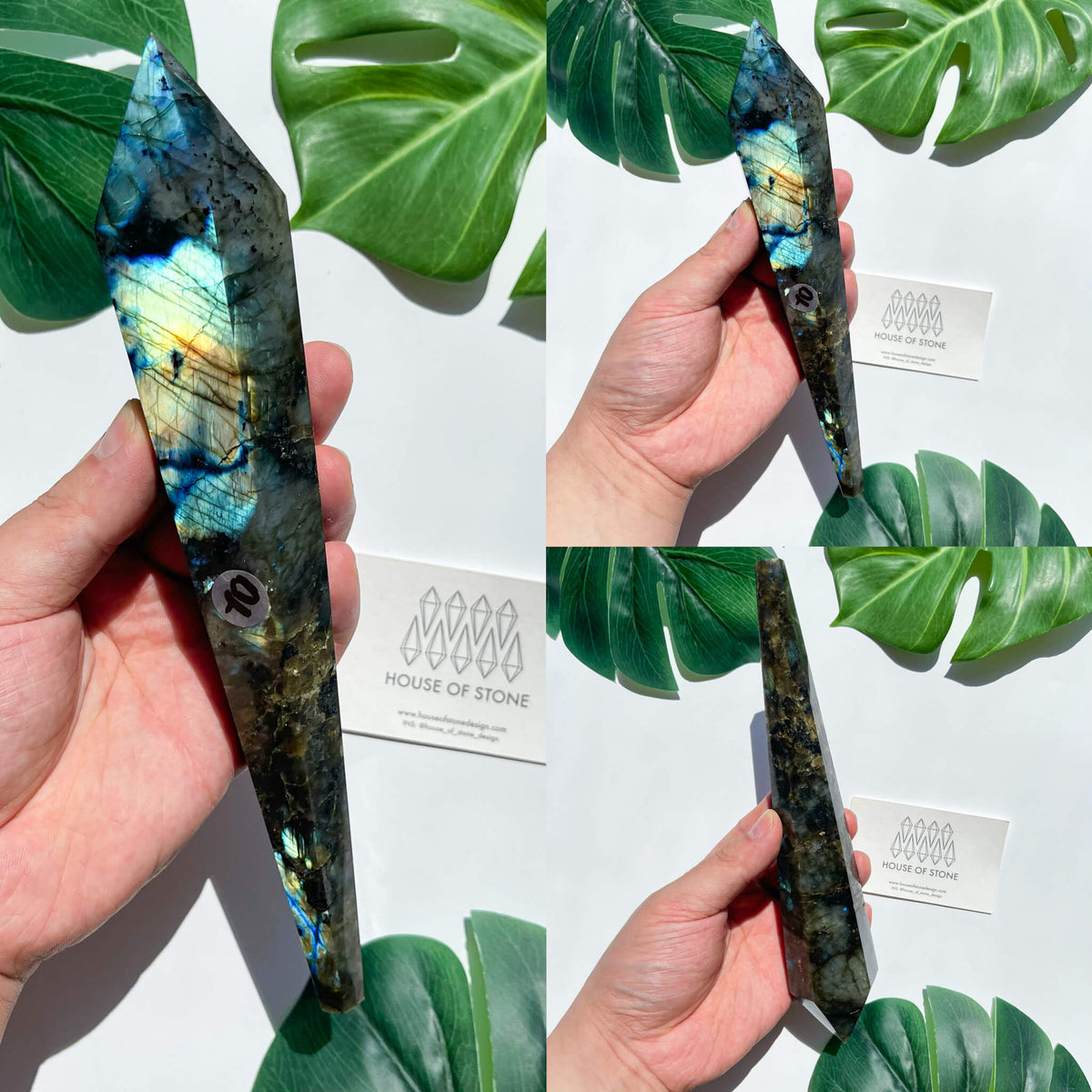 Natural Labradorite Wand/Rainbow Labradorite Crystal Point Wand/Labradorite Crystal Handle/Labradorite Stem/Wedding Bouquet Handle/Chakra Healing/AAA
