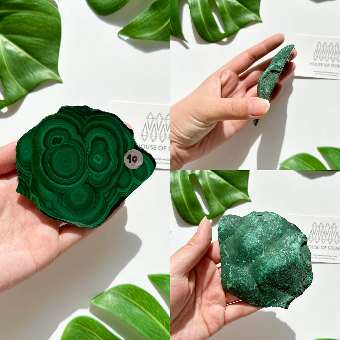 Genuine Malachite Polished Slab Specimen/Natural Malachite Slice/Raw Malachite/Chakra