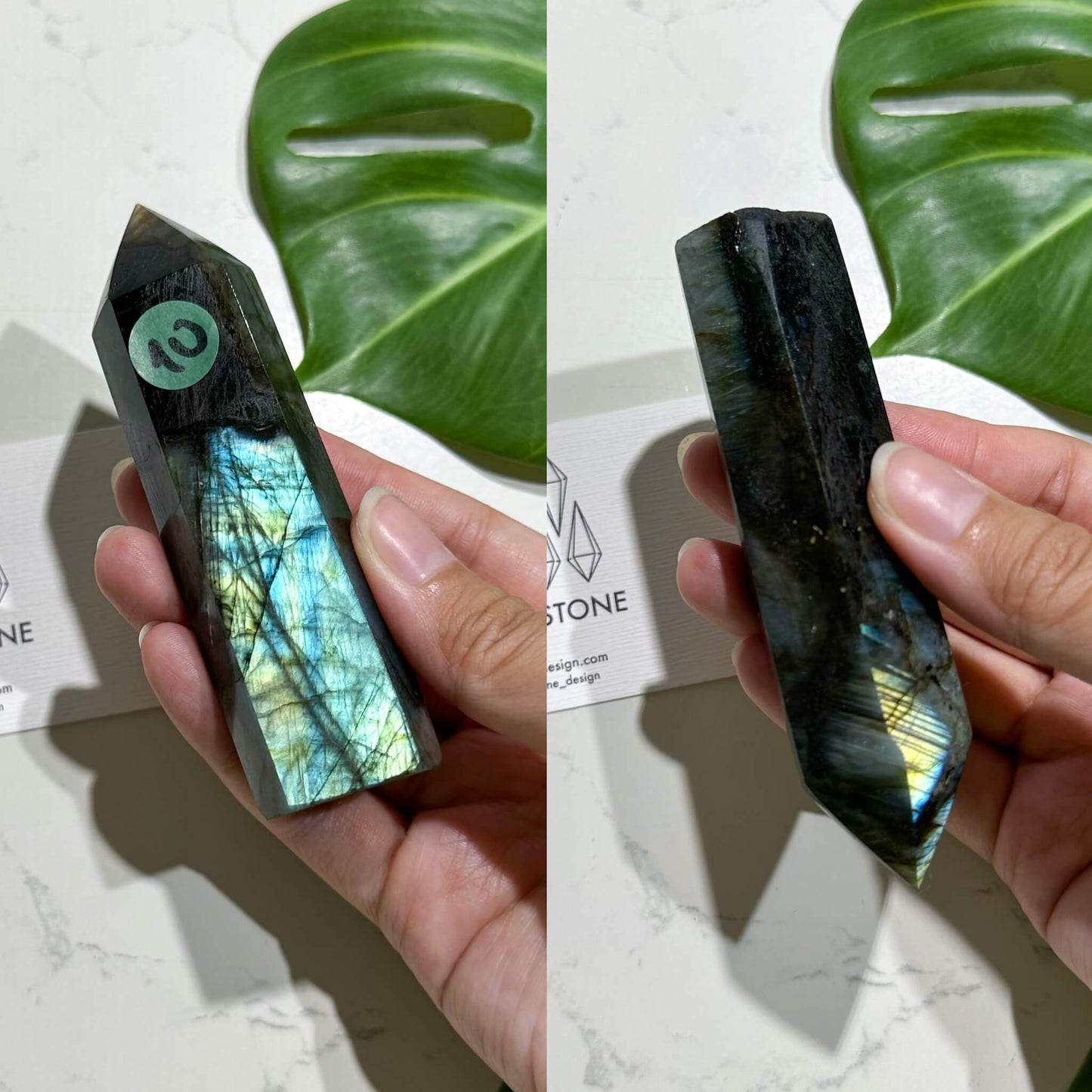 Natural Labradorite Point Tower/Rainbow Labradorite Crystal Point Wand/Labradorite Crystal Obelisk/Blue Flash Tower/Chakra Healing/AAA