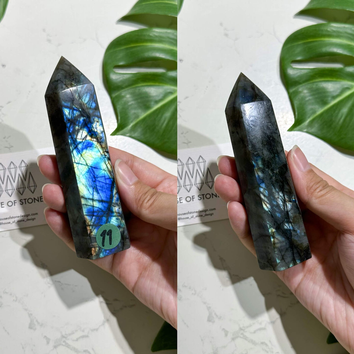 Natural Labradorite Point Tower/Rainbow Labradorite Crystal Point Wand/Labradorite Crystal Obelisk/Blue Flash Tower/Chakra Healing/AAA