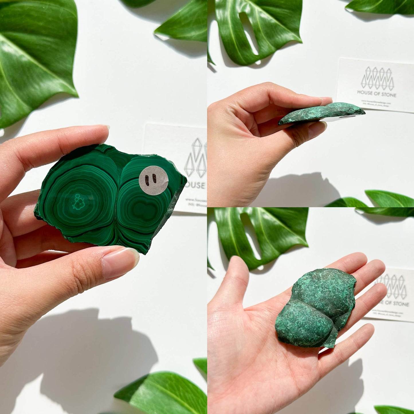 Genuine Malachite Polished Slab Specimen/Natural Malachite Slice/Raw Malachite/Chakra