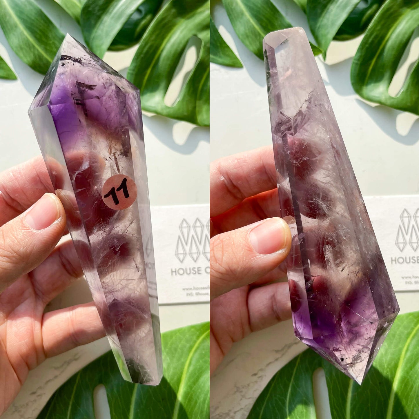 Amethyst Wand/Natural Amethyst Point Wand/High Quality Amethyst Rainbow Crystal Point Wand/Amethyst Handle/Amethyst Stem/Meditation Tool/AAA