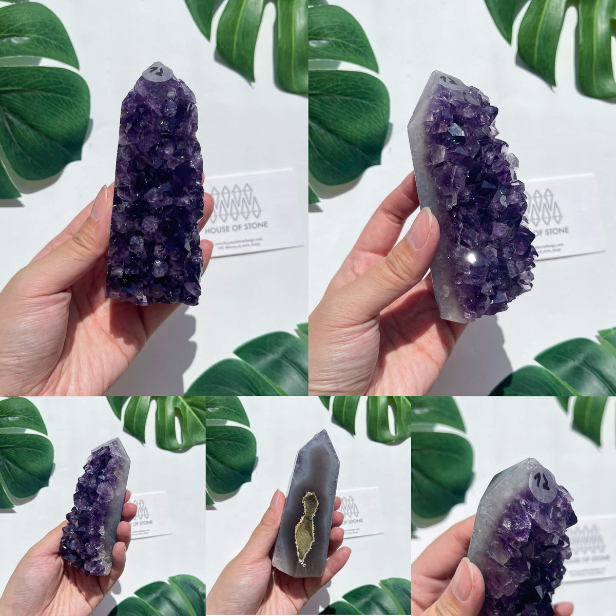 Natural Raw Amethyst Point Tower/Amethyst Cluster Rainbow Crystal Tower/Druzy Amethyst Geode Tower/Meditation Tool/Crown Chakra Healing/AAA