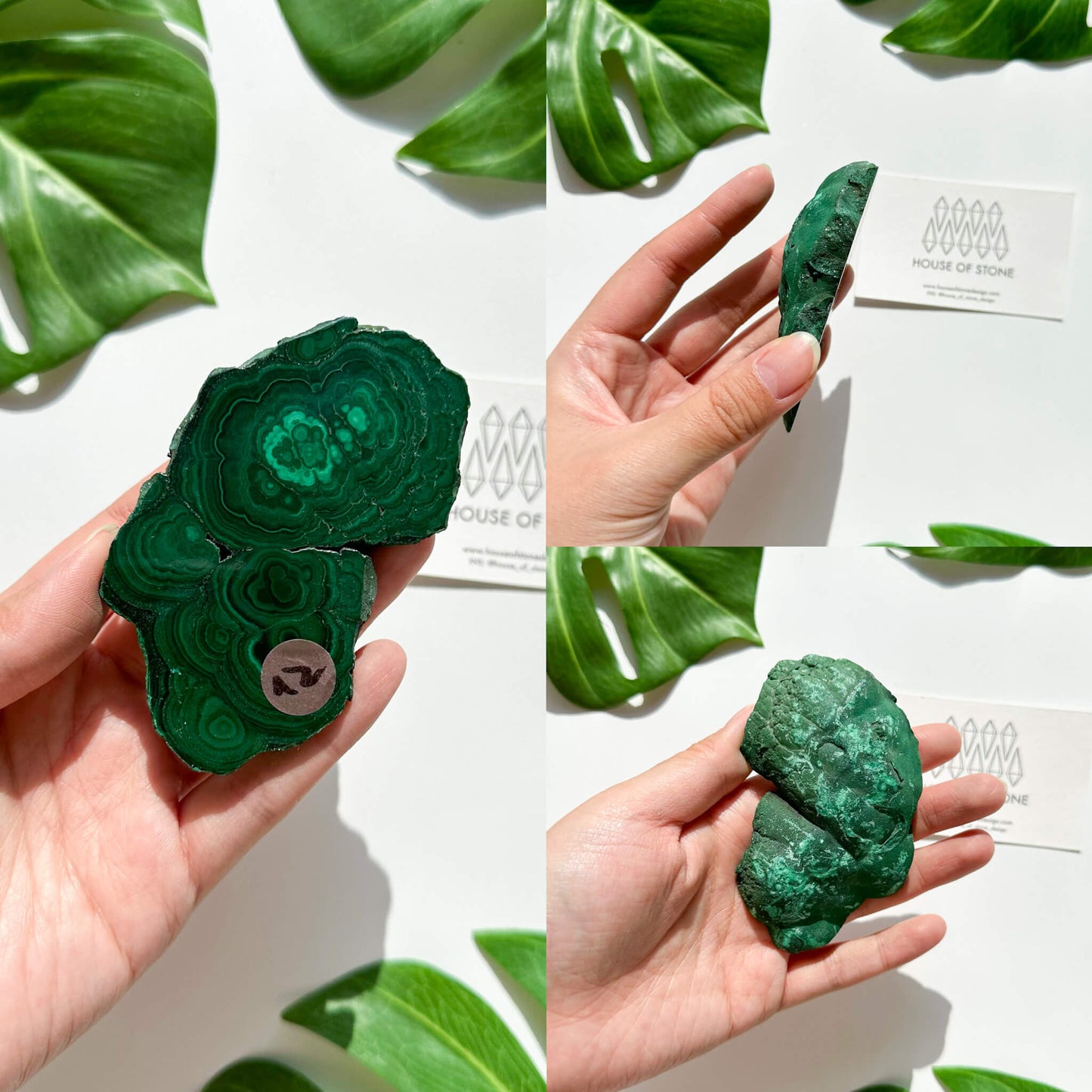 Genuine Malachite Polished Slab Specimen/Natural Malachite Slice/Raw Malachite/Chakra