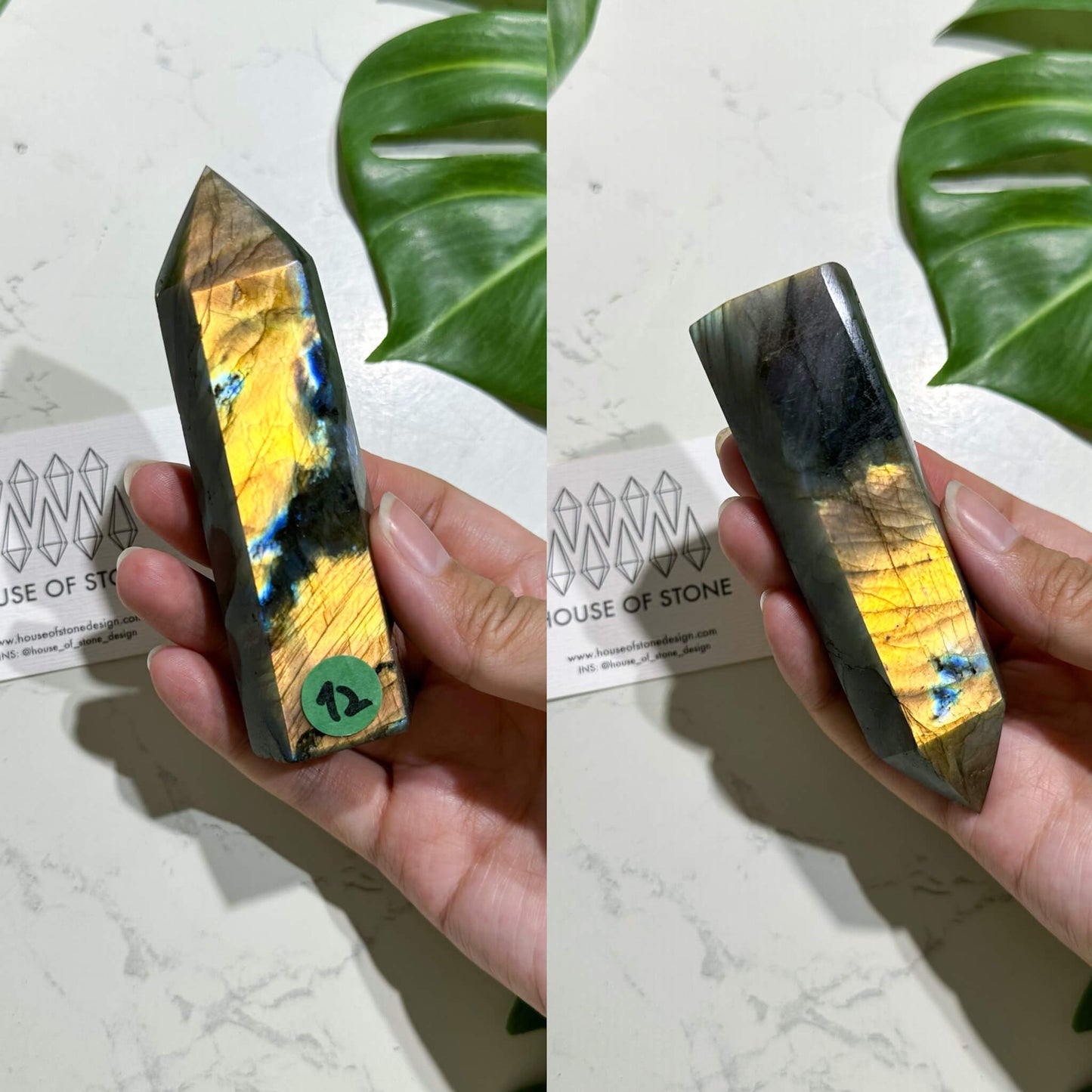 Natural Labradorite Point Tower/Rainbow Labradorite Crystal Point Wand/Labradorite Crystal Obelisk/Blue Flash Tower/Chakra Healing/AAA