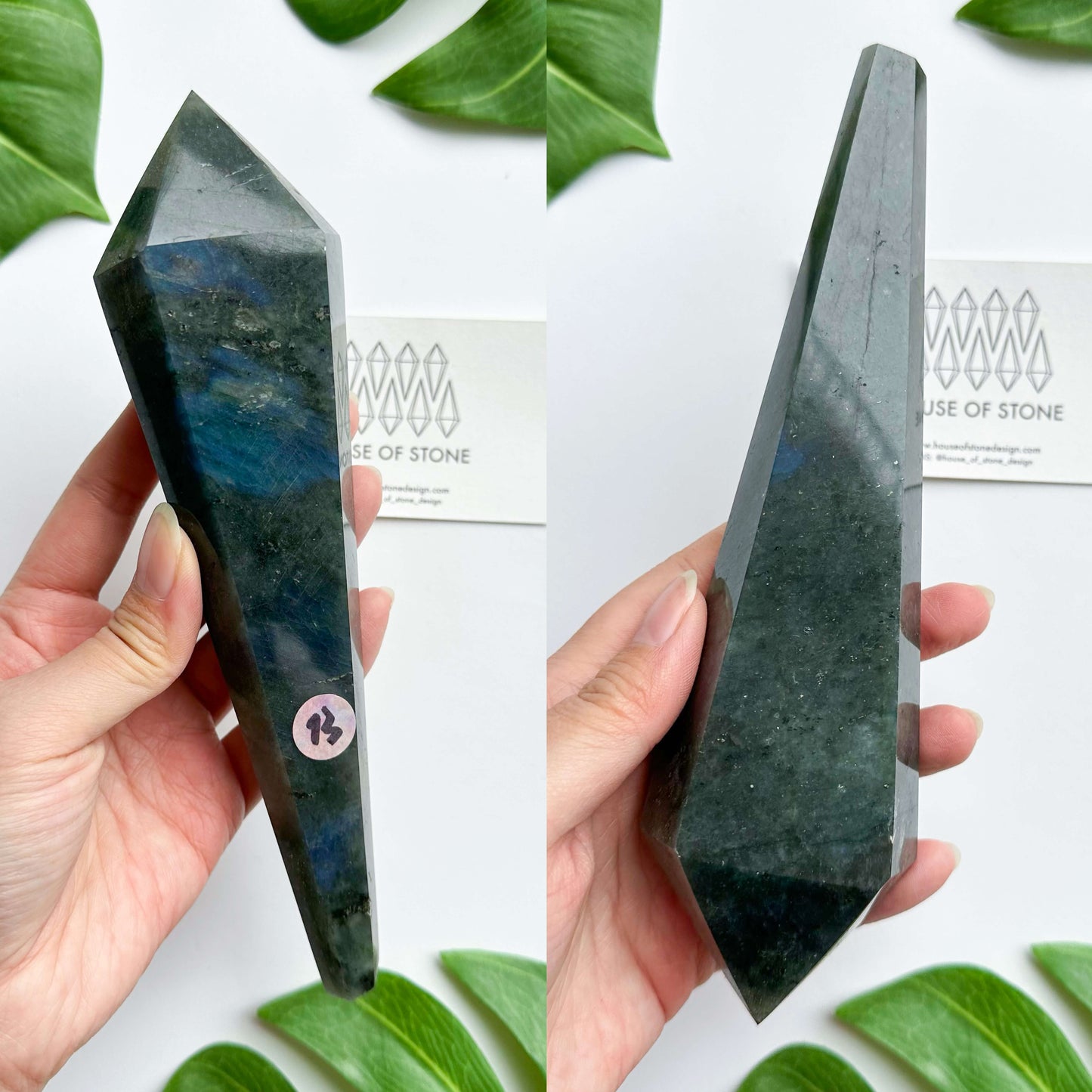 Natural Labradorite Wand/Rainbow Labradorite Crystal Point Wand/Labradorite Crystal Handle/Labradorite Stem/Wedding Bouquet Handle/Chakra Healing/AAA
