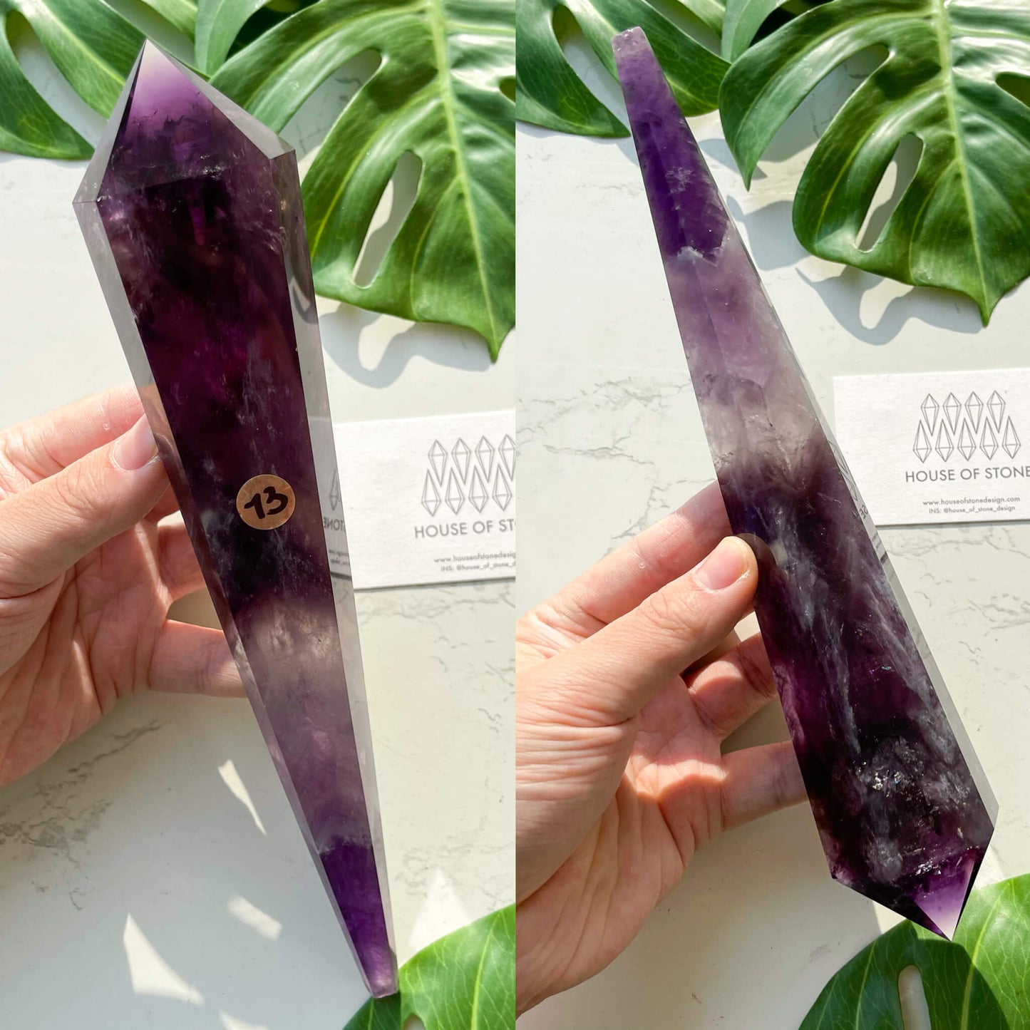 Amethyst Wand/Natural Amethyst Point Wand/High Quality Amethyst Rainbow Crystal Point Wand/Amethyst Handle/Amethyst Stem/Meditation Tool/AAA